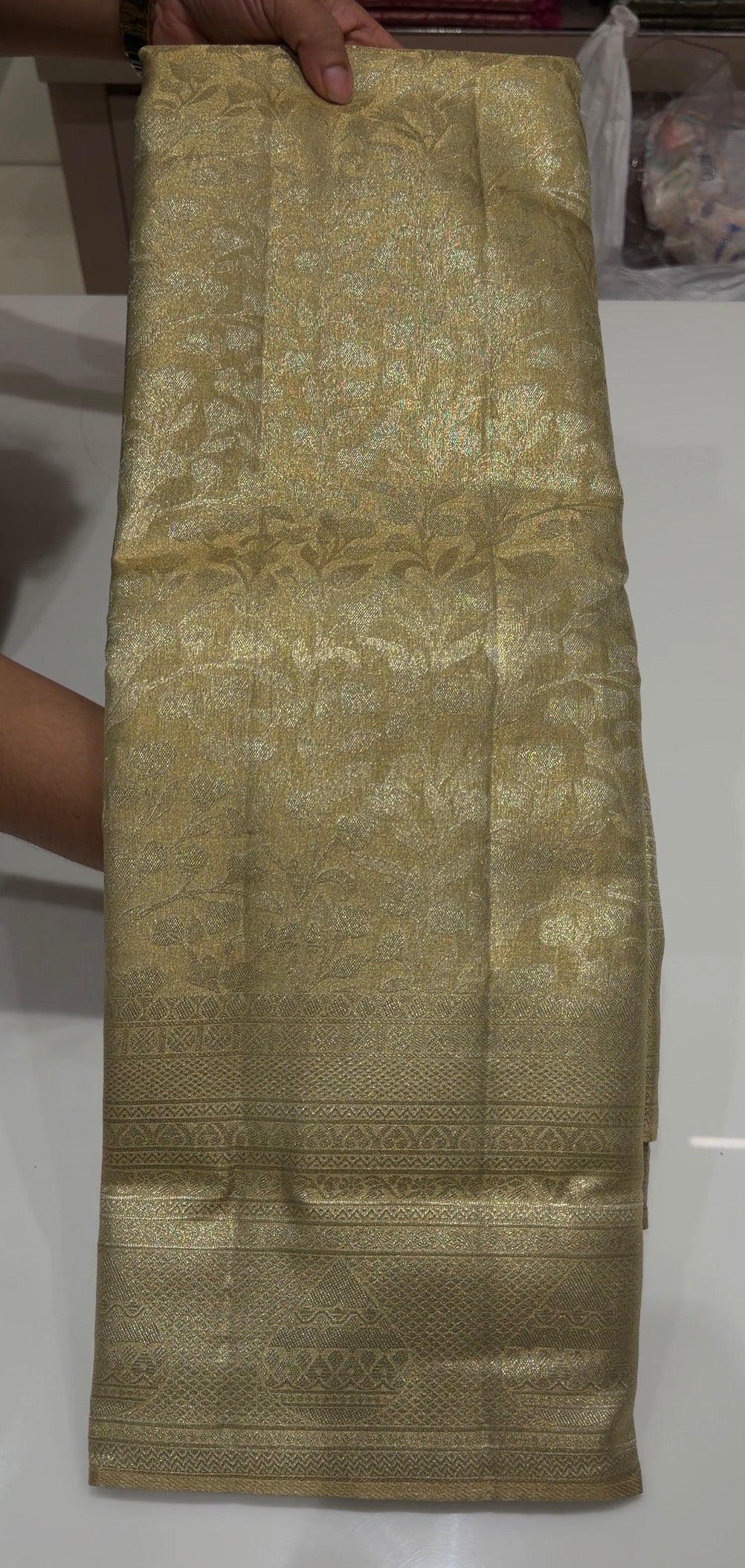 SEMI TISSUE SAREES - IHA 35821