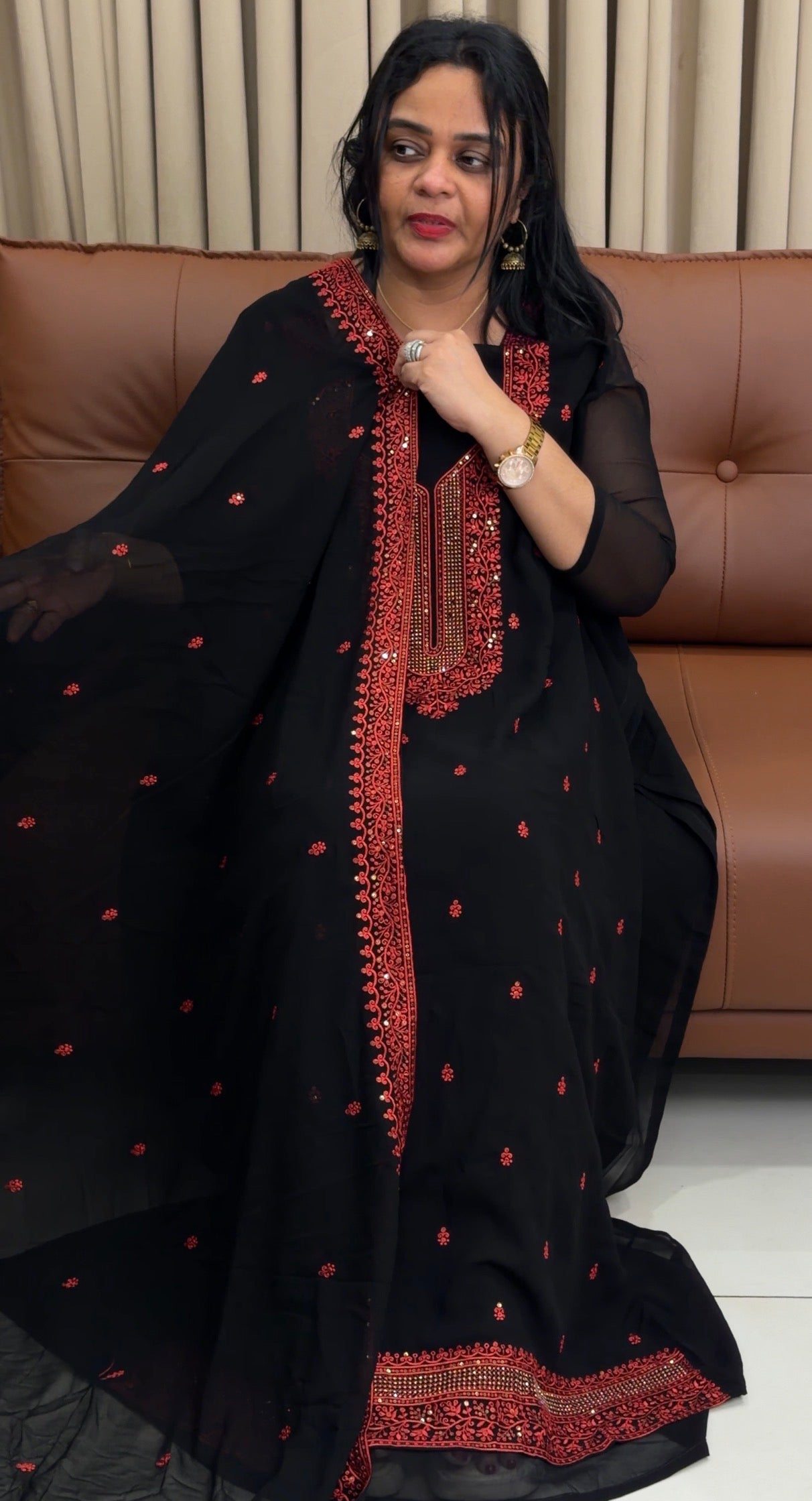 FORWARD FAUX GEORGETTE UNSTITCHED SALWAR SUITS - IHA 34803