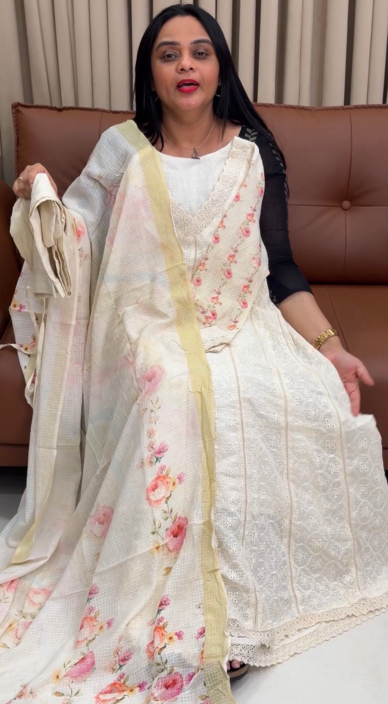 OFFER SALES KOTA COTTON TOP,BOTTOM AND DUPATTA - IHA 34695