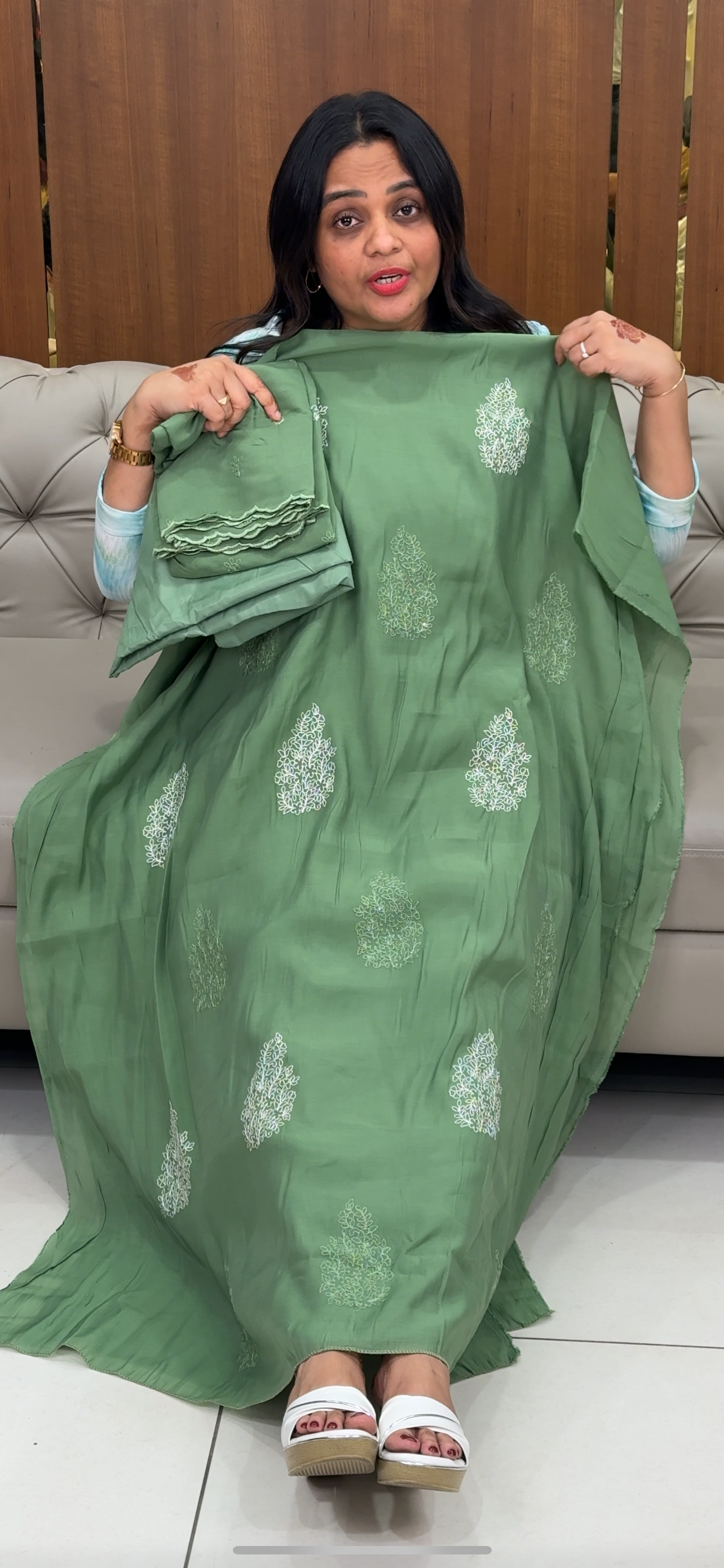 FORWARD MUL CHANDERI UNSTITCHED SALWAR SUITS - IHA 30530