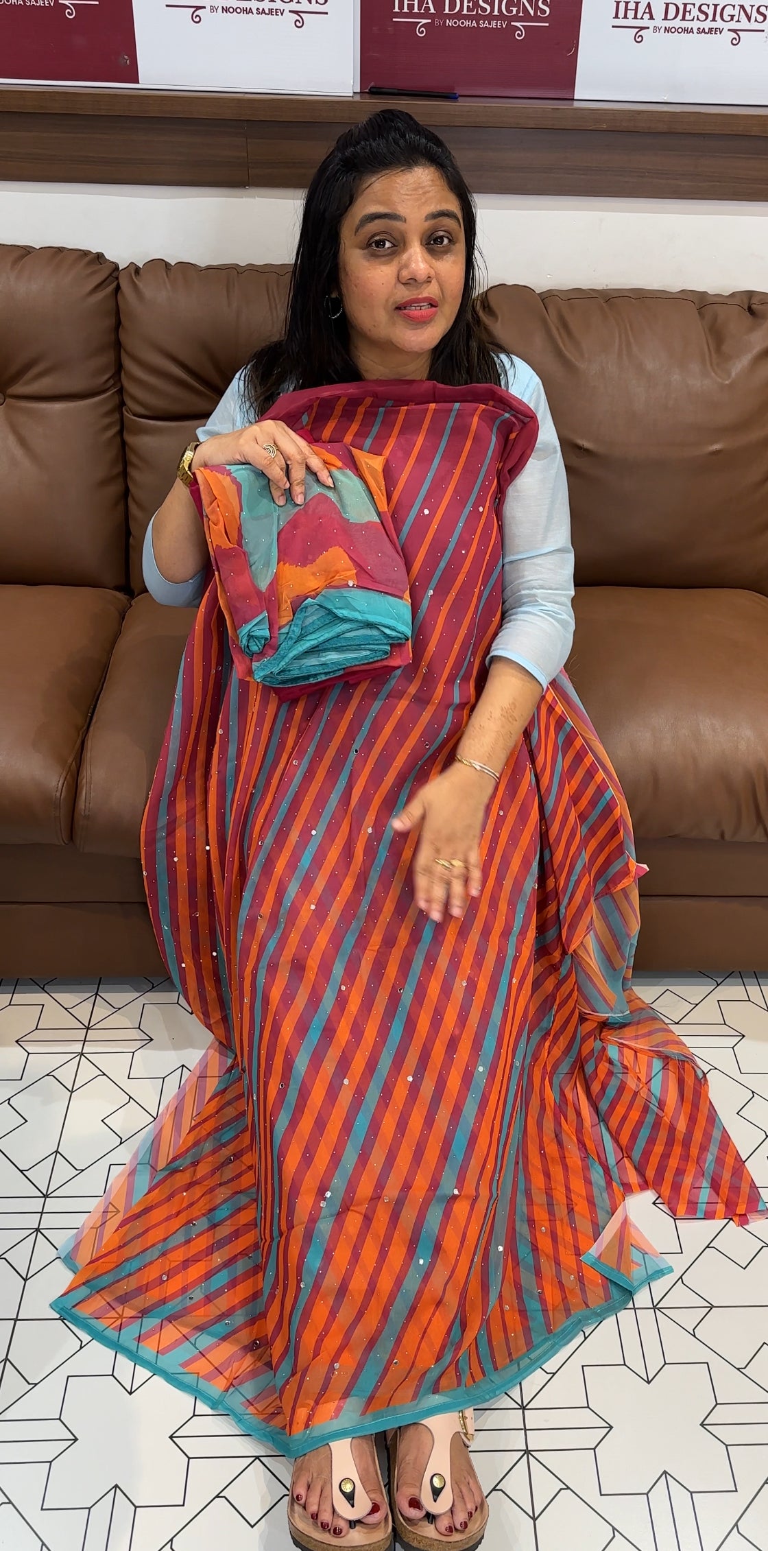 GEORGETTE UNSTITCHED SALWAR SUITS - IHA 27742