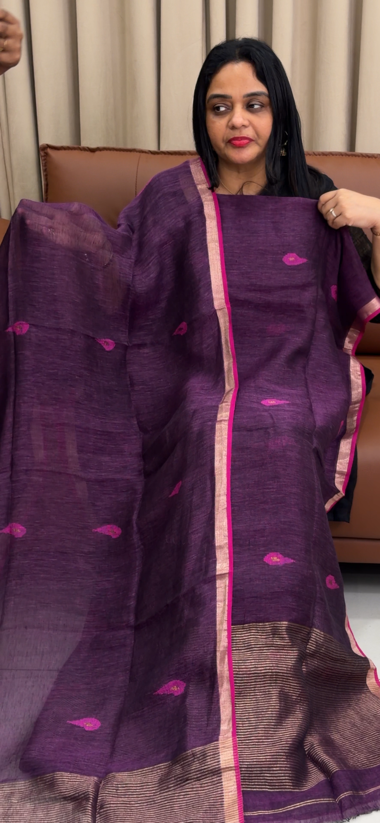 JAMDANI UNSTITCHED SALWAR SUITS  - IHA 34000