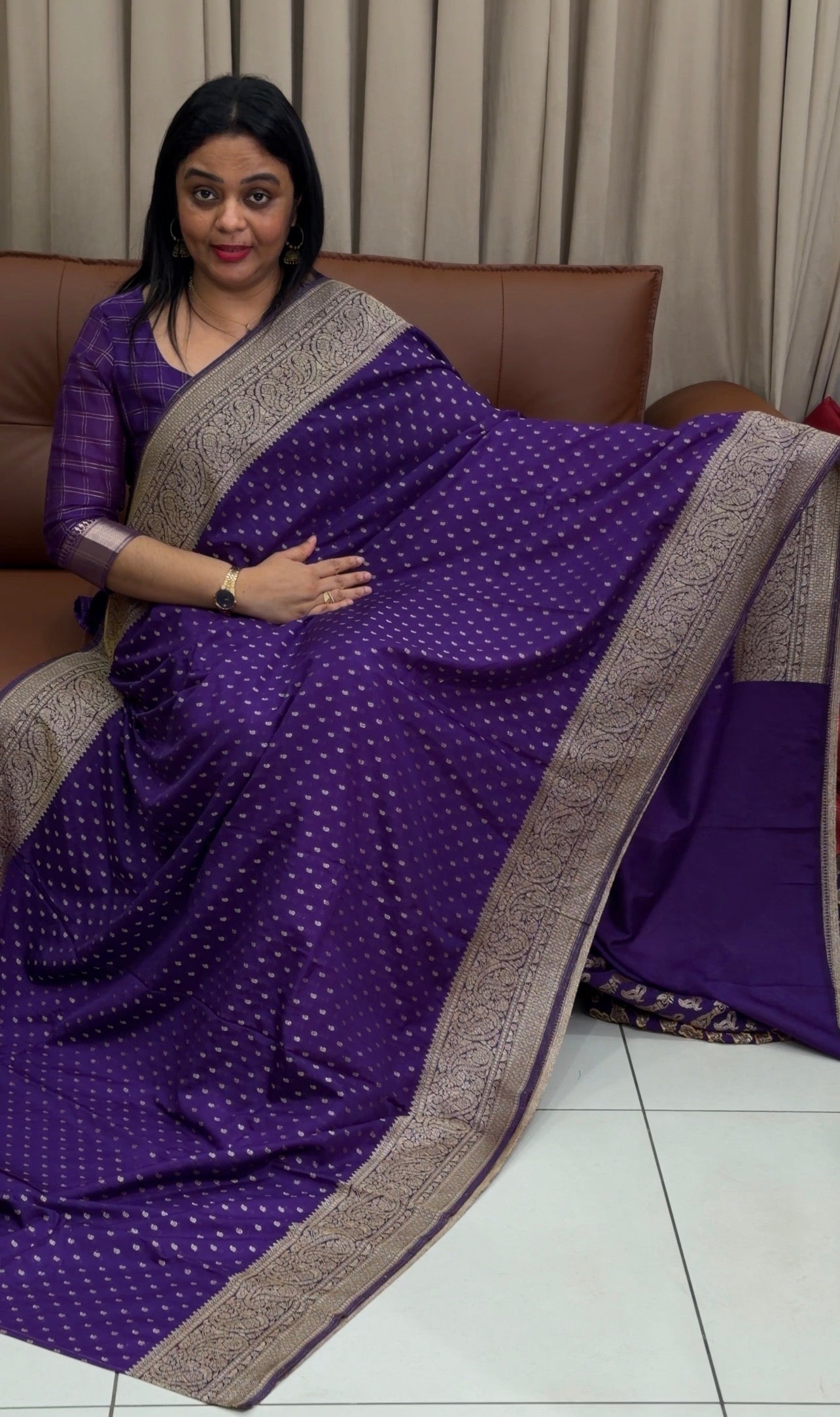 SEMI BANARASI SAREES - IHA 33883