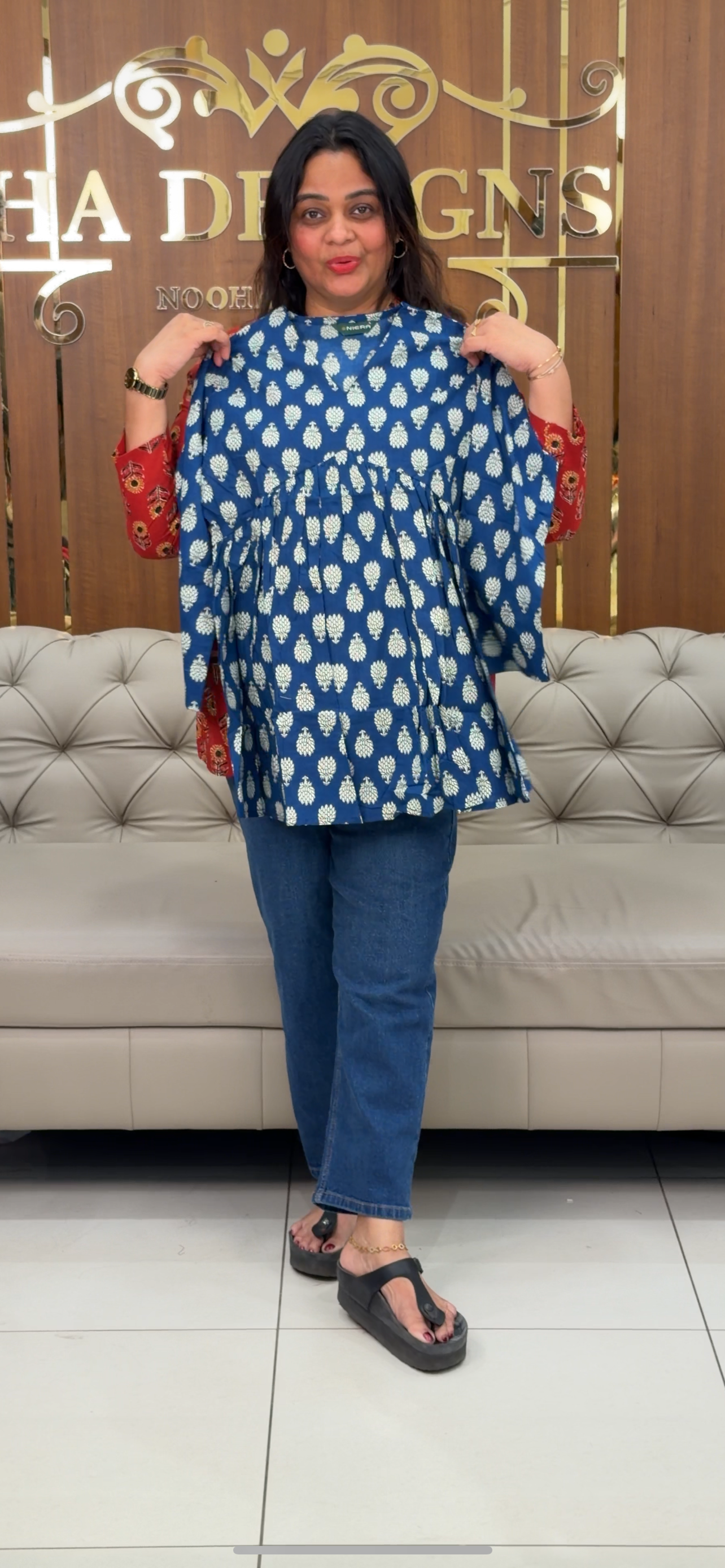 PRINTED SHORT TOPS - IHA 29399