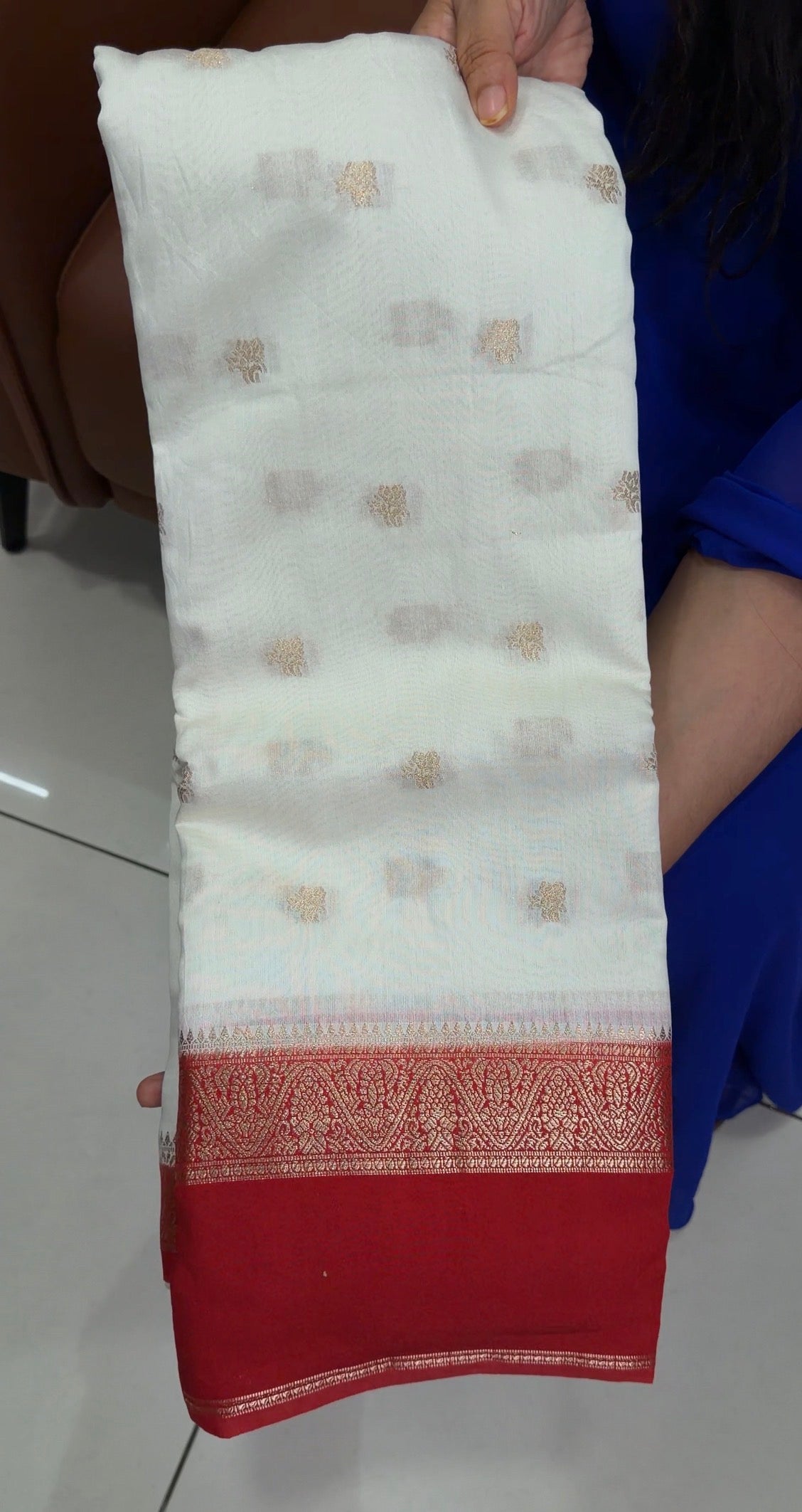 MUL CHANDERI SAREE - IHA 33740