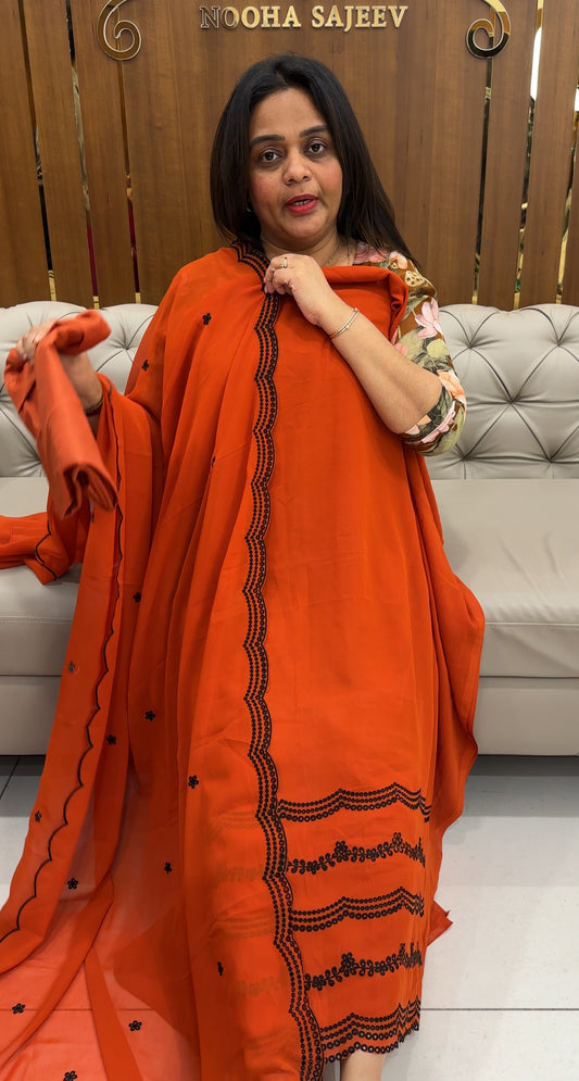 FAUX GEORGETTE UNSTITCHEED SALWAR SUITS - IHA 25336