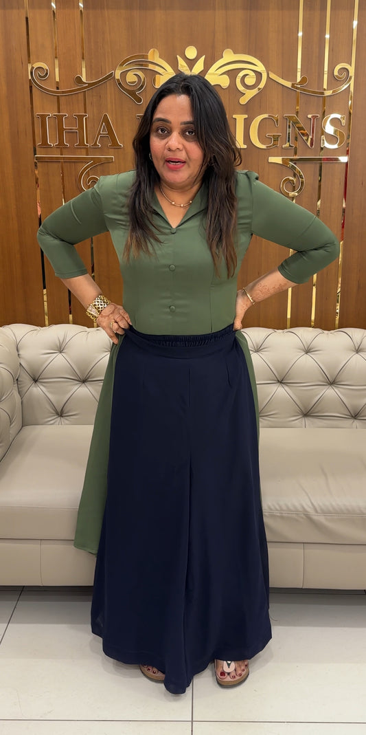 IHA'S IN-HOUSE SKIRT PALAZZO PANTS - IHA 27535