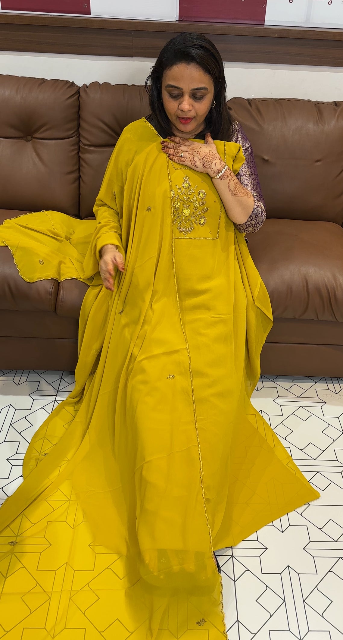 FAUX GEORGETTE UNSTITCHED SALWAR SUITS - IHA 23789