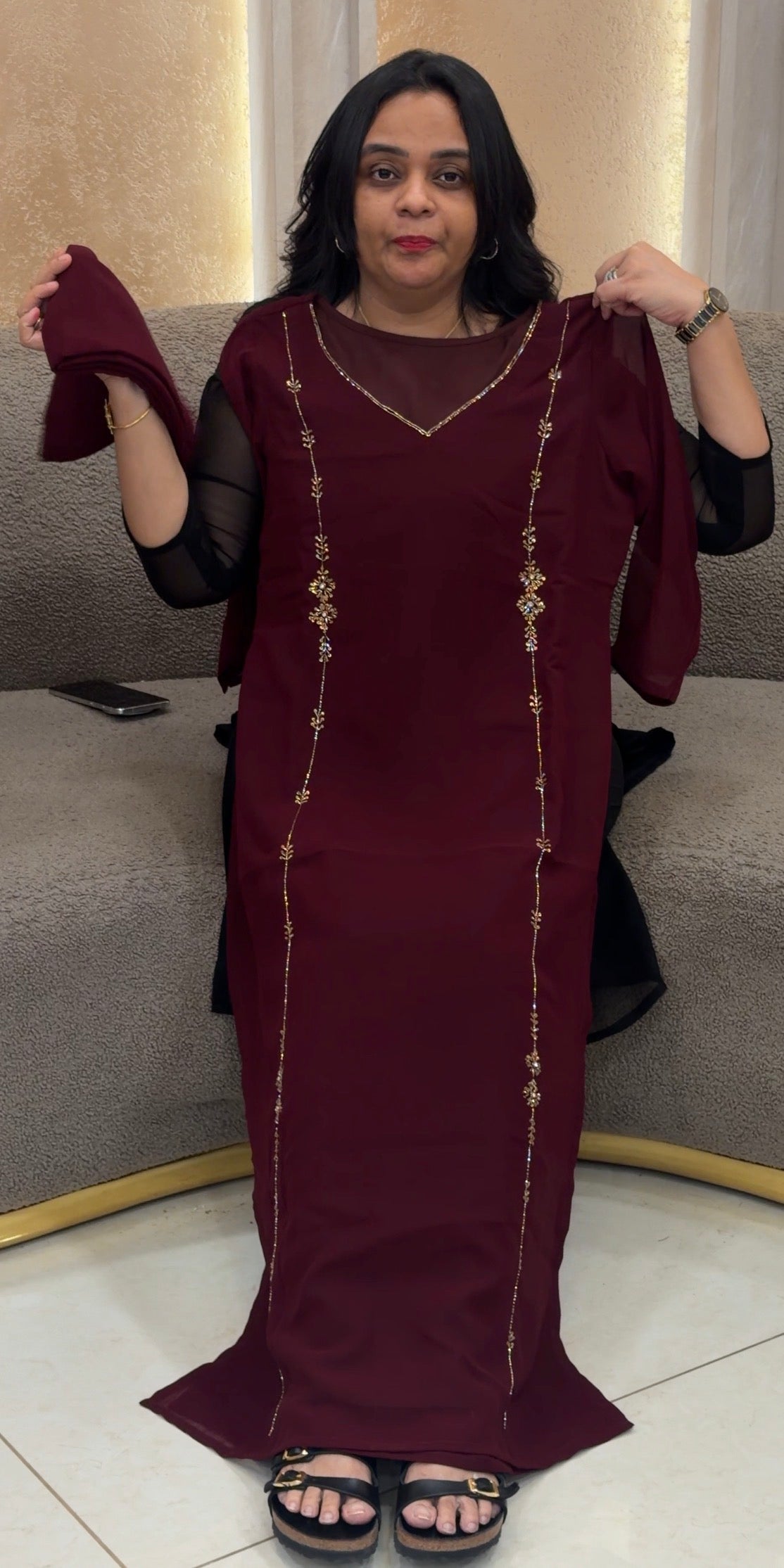 IHA'S IN-HOUSE GEORGETTE TOP,BOTTOM AND DUPATTA - IHA 35198