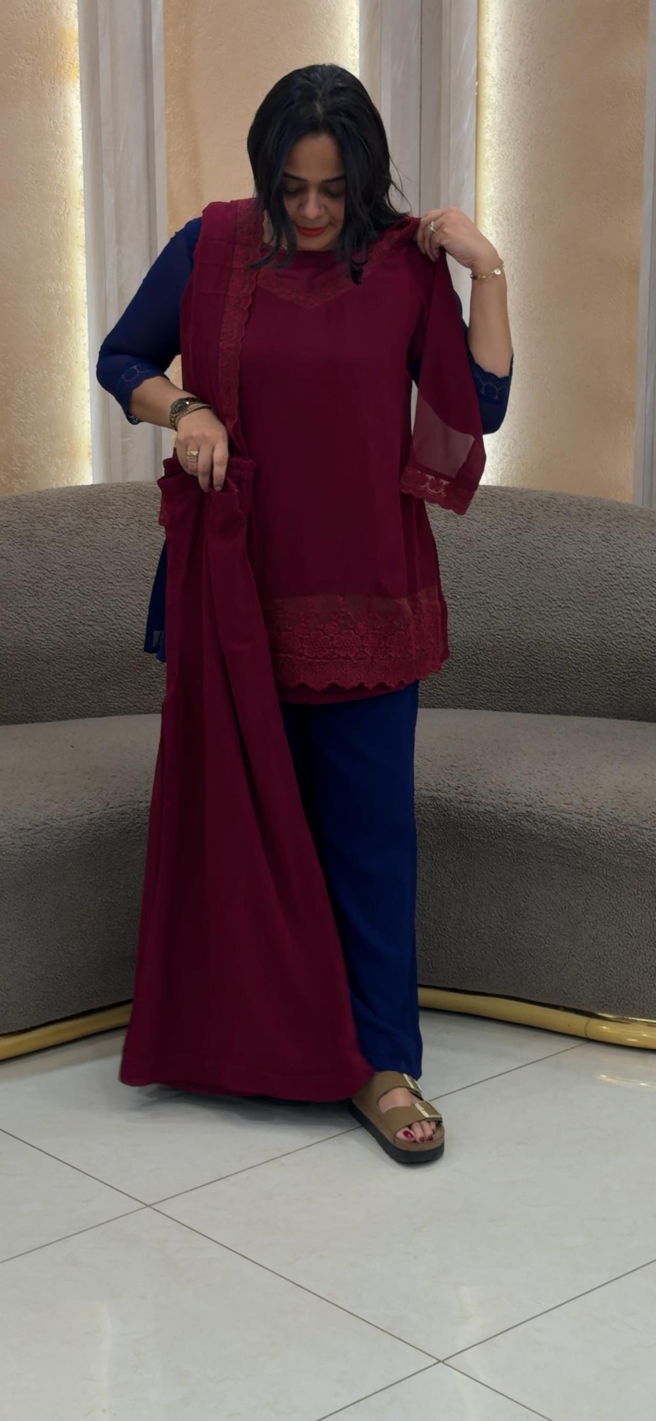 IHA'S IN-HOUSE  SHORT CO-ORDS SETS WITH DUPATTA  - IHA 32915