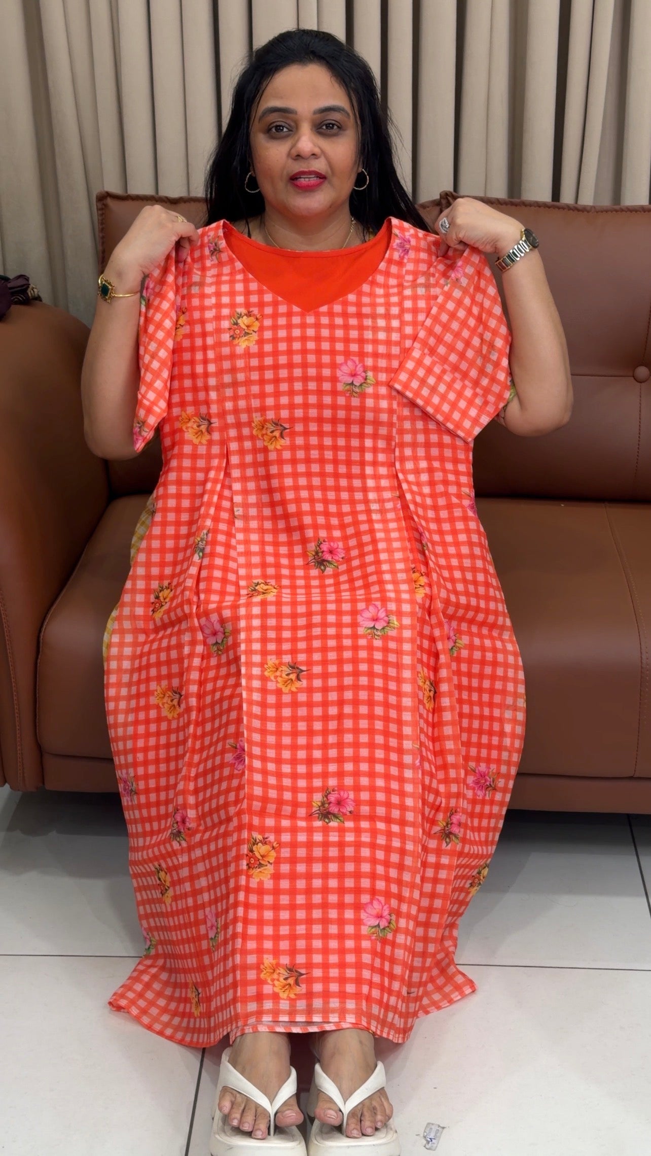 IHA'S IN-HOUSE MUL CHANDERI FROCKS - IHA 34824