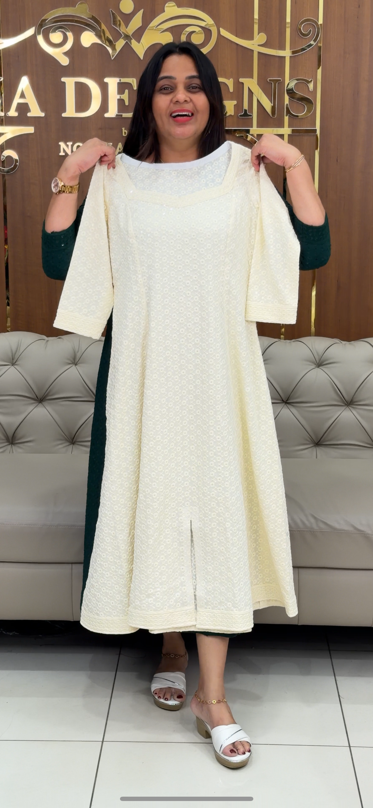 IHA'S IN-HOUSE A-LINE FROCKS - IHA 29100