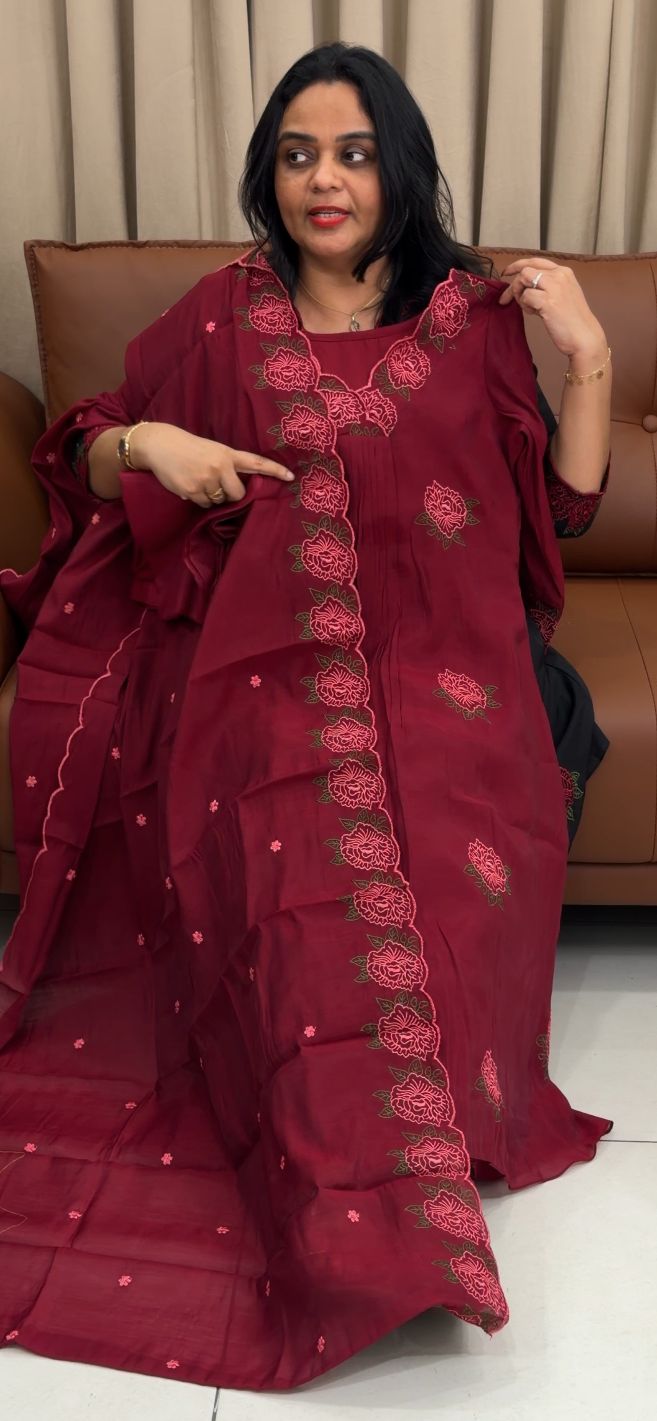 IHA'S IN-HOUSE ALINE TOP, BOTTOM AND DUPATTA - IHA 33344