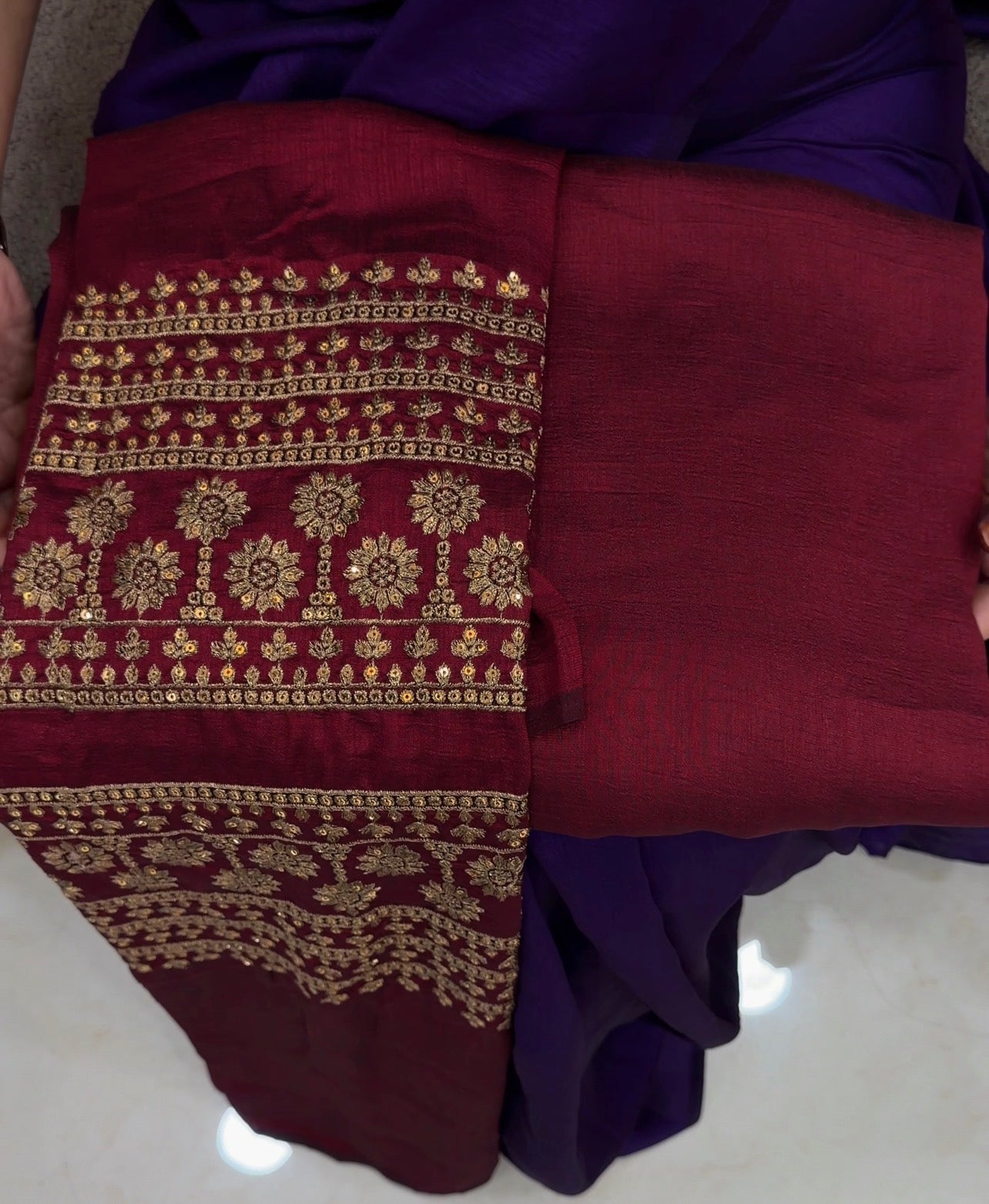 IHA'S IN- HOUSE READY TO WEAR SEMI RAW SILK SAREES - IHA 33020