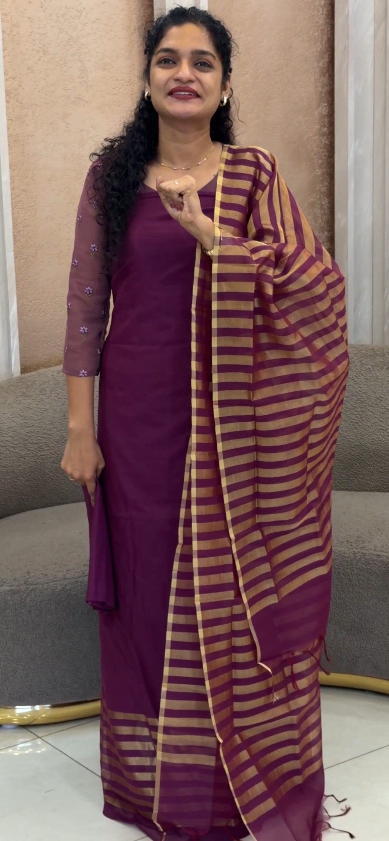 CHANDERI UNSTITCHED SALWAR SUITS  - IHA 33290