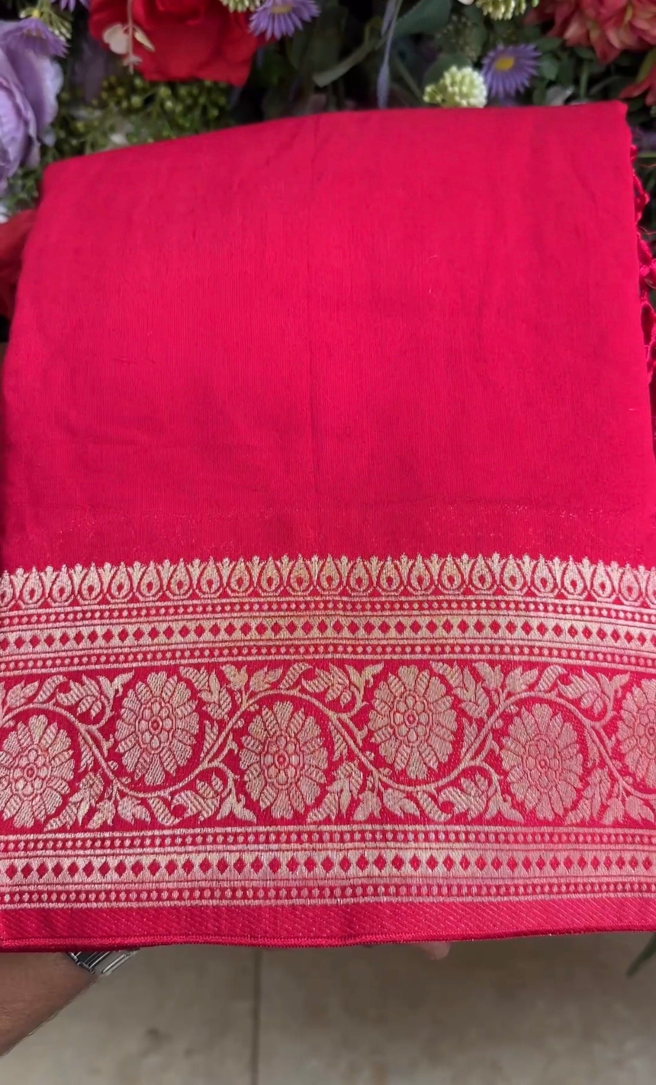 VISCOSE GEORGETTE BANARASI SAREES - IHA 34445