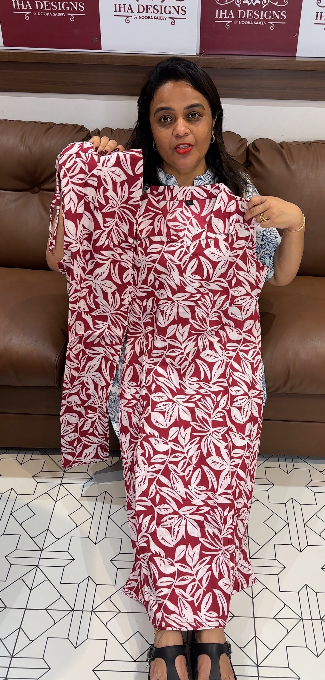 COTTON PRINTED TOP AND BOTTOM - IHA 25464