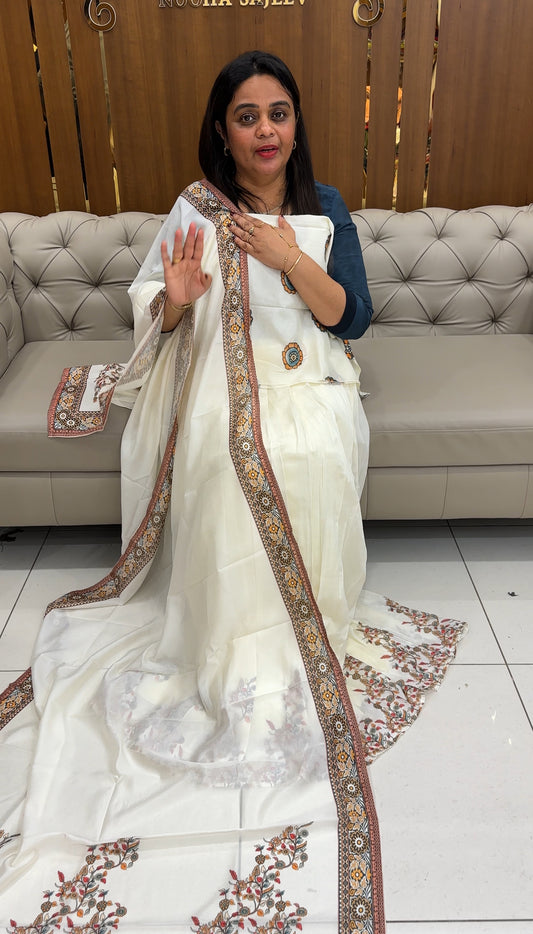 SEMI RAW SILK SEMI STITCHED DHAVANI SETS - IHA 25961