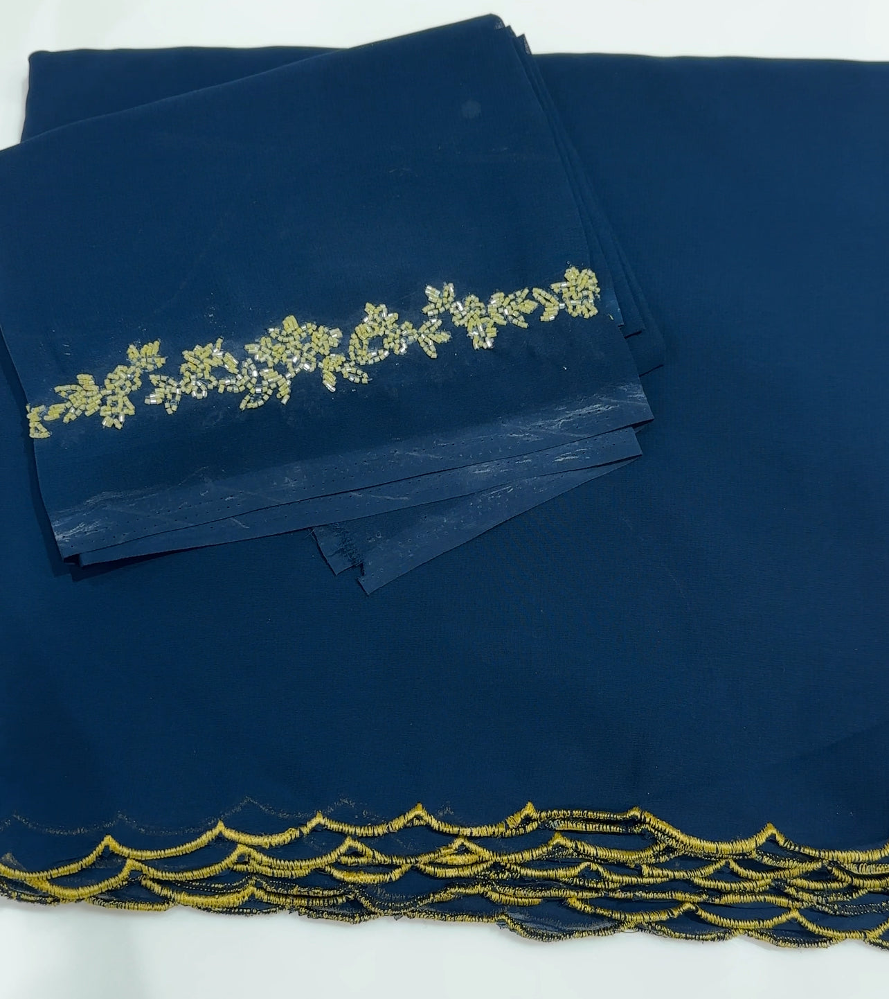 FAUX GEORGETTE HAND WORKED SAREES - IHA 25665