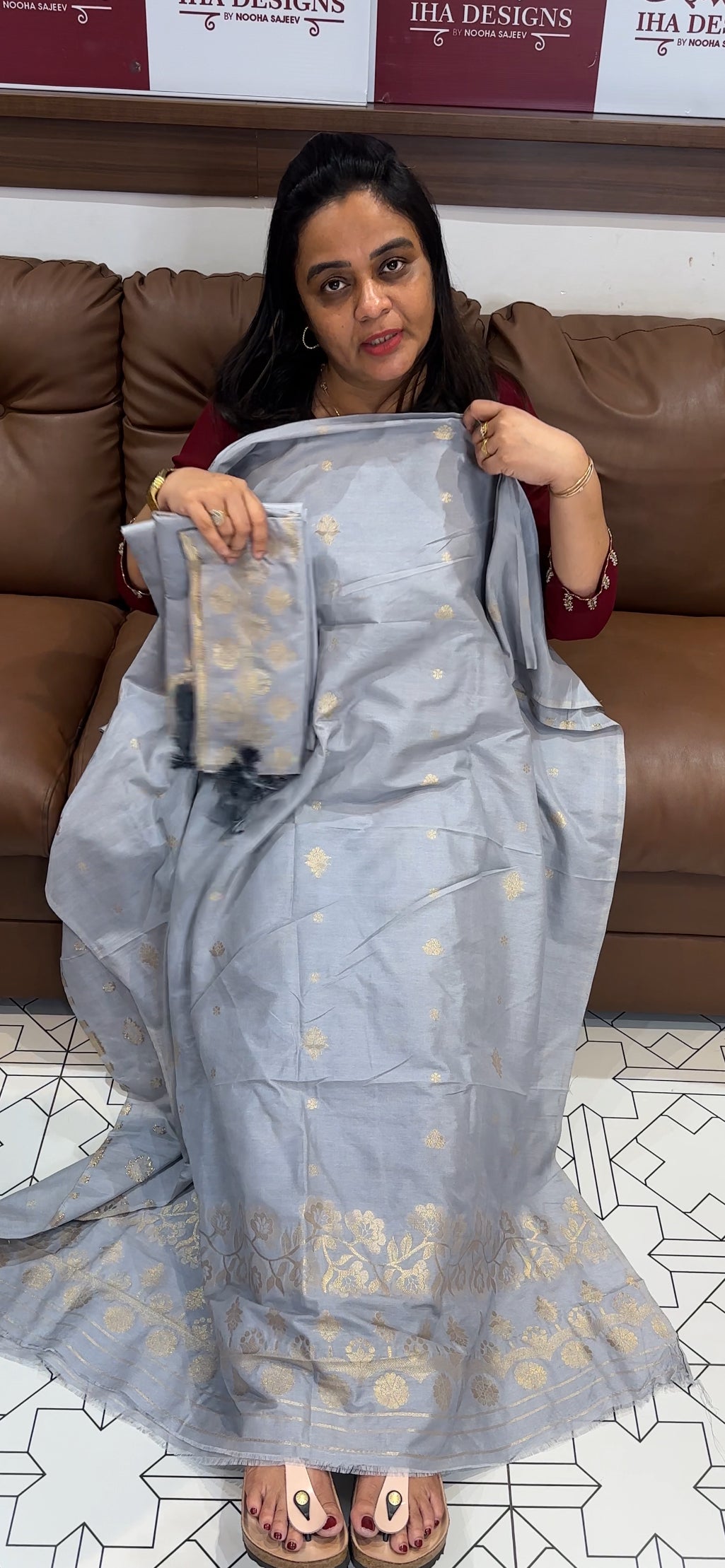 BANARASI UNSTITCHED SALWAR SUITS - IHA 28109