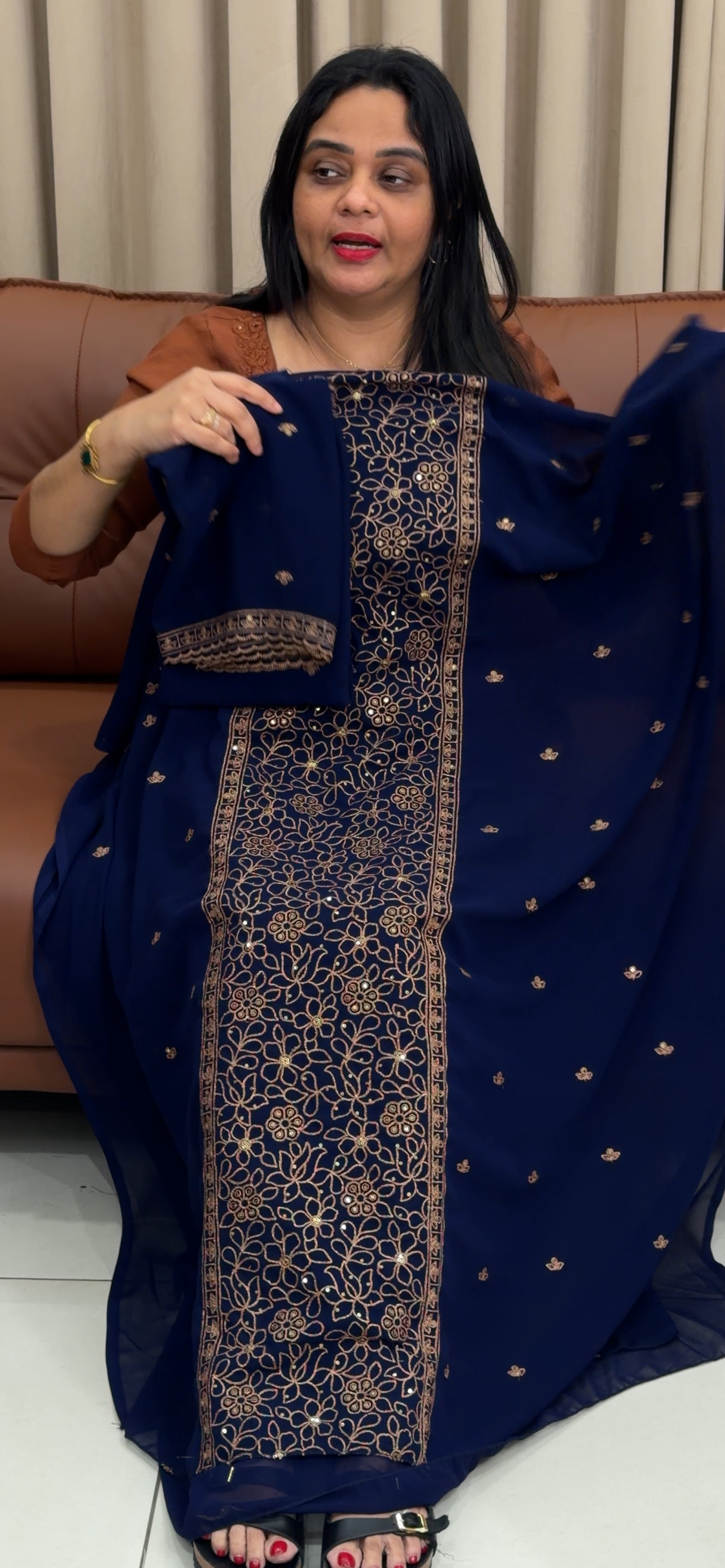 FAUX GEORGETTE UNSTITCHED SALWAR SUITS - IHA 34282