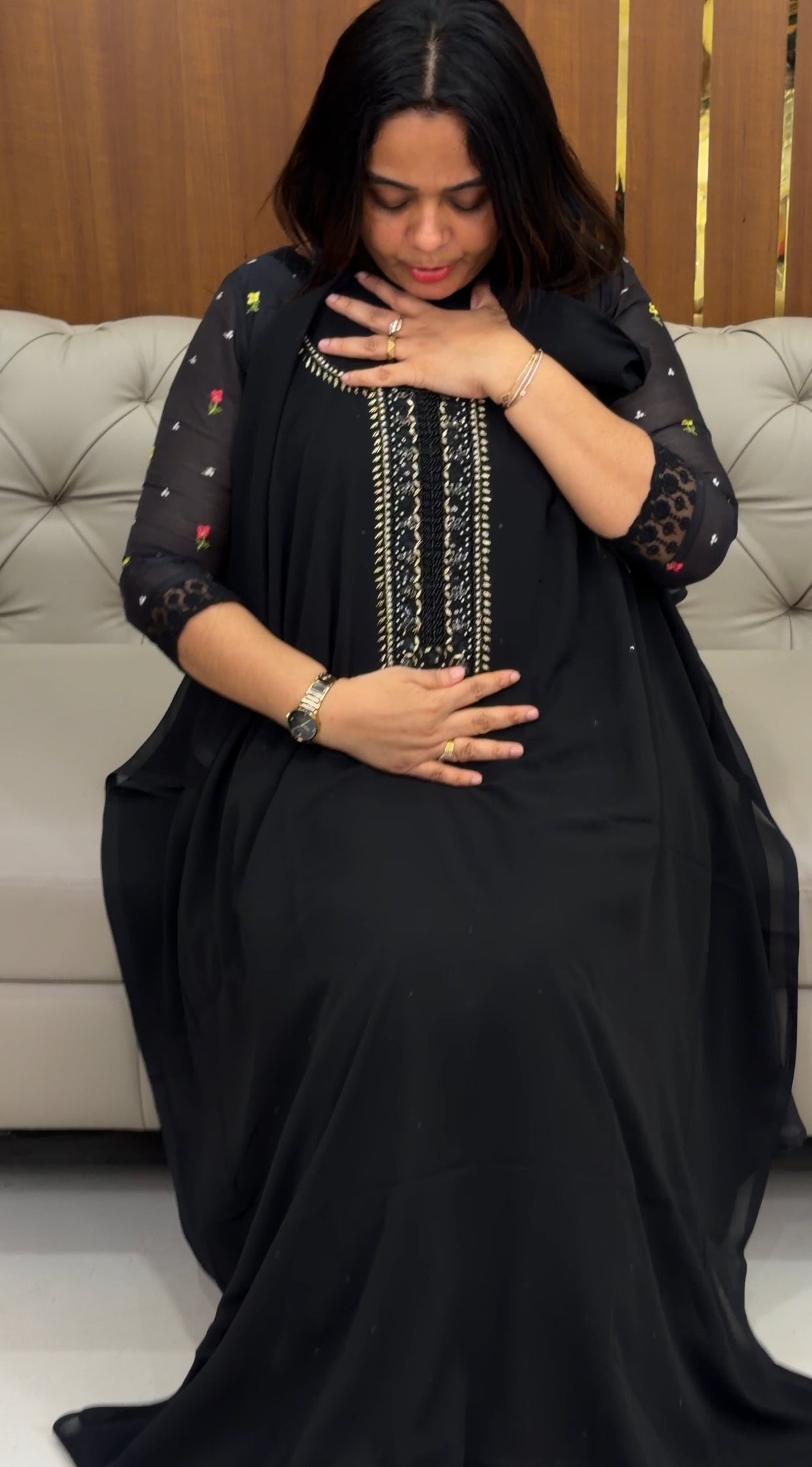 FAUX GEORGETTE UNSTITCHED SALWAR SUITS - IHA 29140