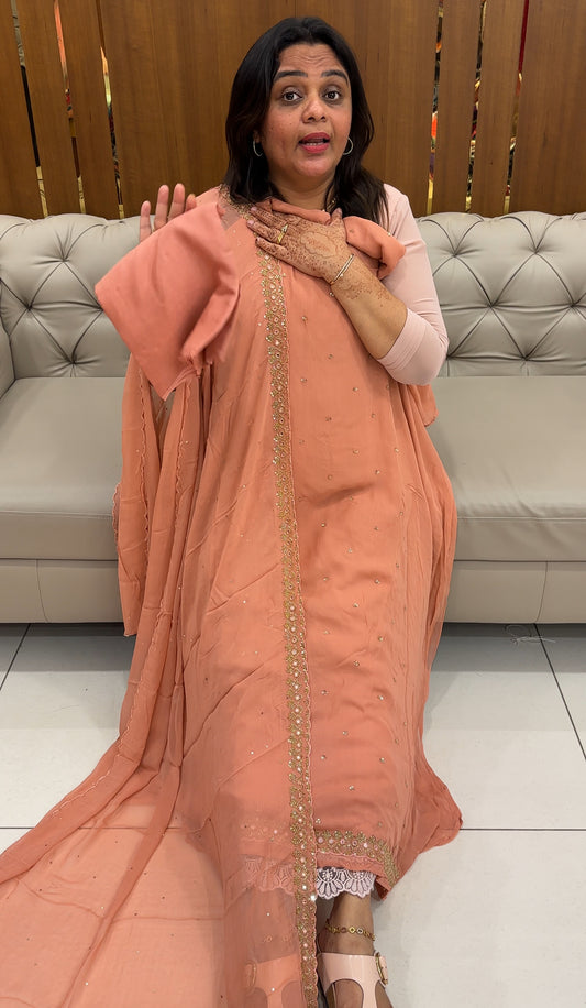 VISCOSE GEORGETTE UNSTITCHED SALWAR SUITS - IHA 27547