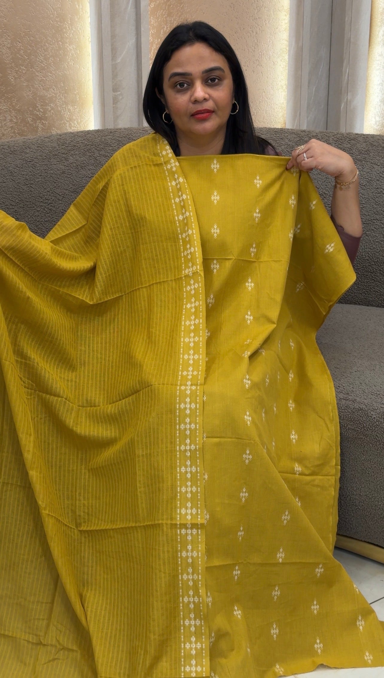COTTON UNSTITCHED SALWAR SUITS - IHA 32845