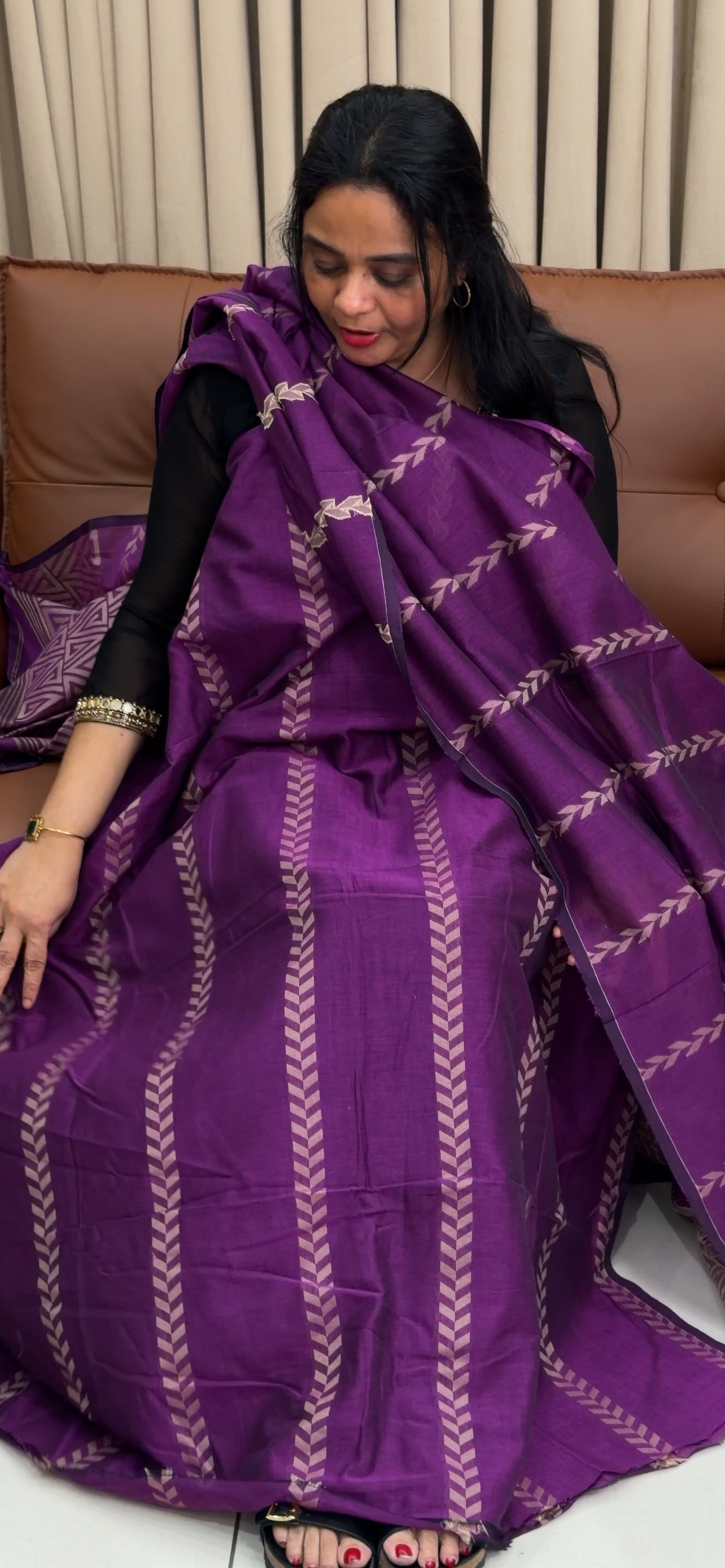 JAMDANI UNSTITCHED SALWAR SUITS - IHA 34614