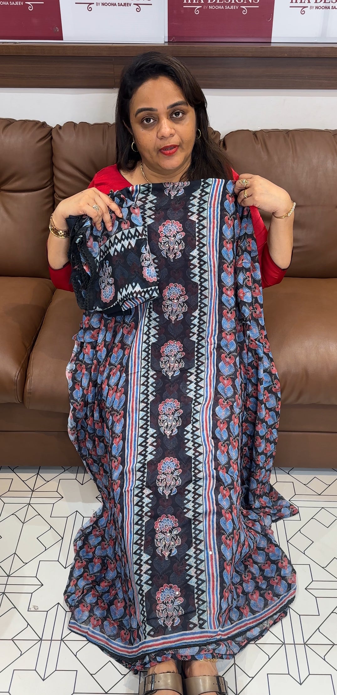 PRINTED GEORGETTE UNSTITCHED SALWAR SUITS - IHA 23557