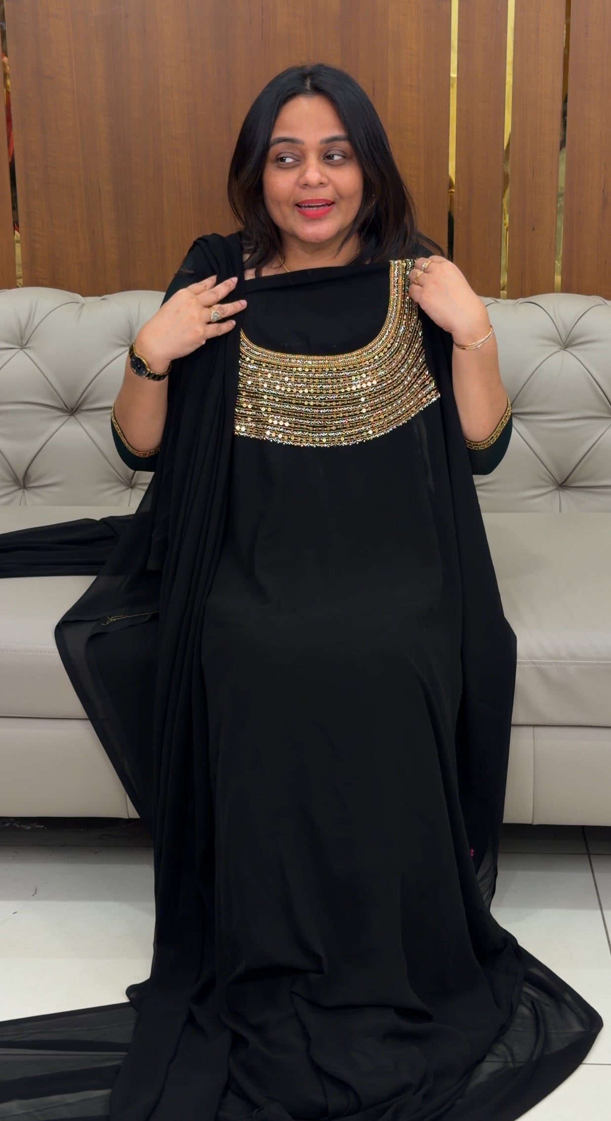 IHA'S IN-HOUSE HAND WORKED UNSTITCHED SALWAR SUITS - IHA 29110