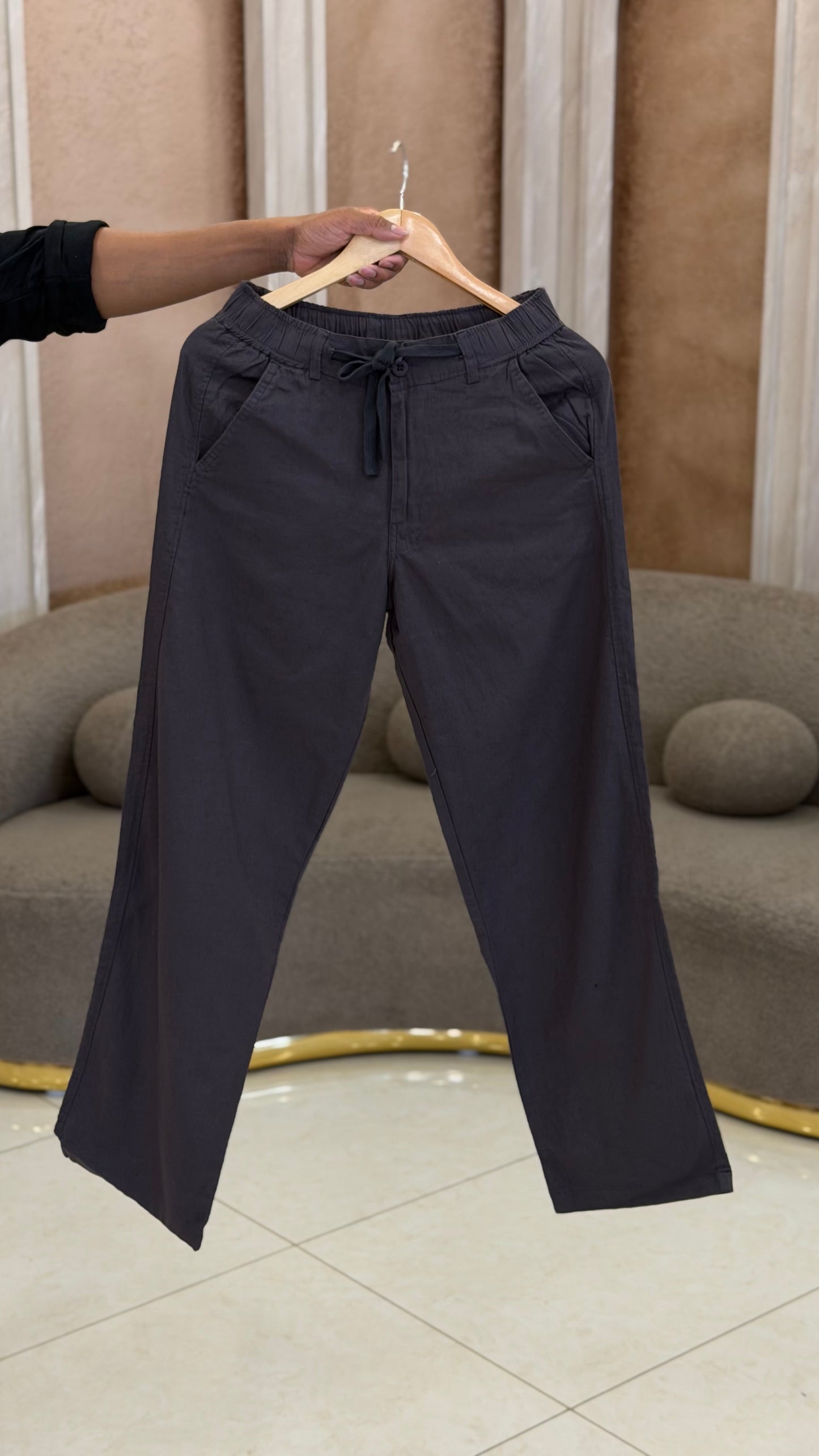 MENS LINEN PANTS - IHA 31619