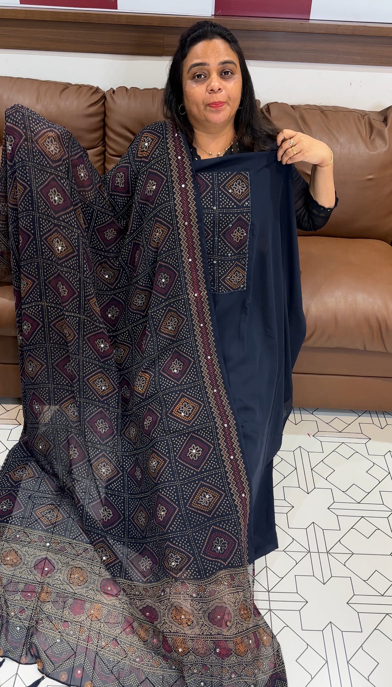 FAUX GEORGETTE UNSTITCHED SALWAR SUITS - IHA 27969