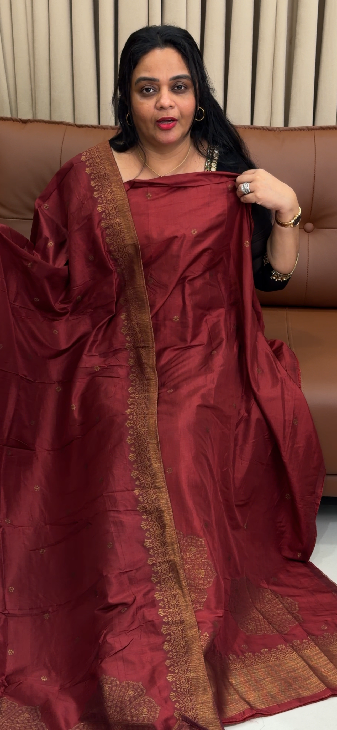 SEMI BANARASI UNSTITCHED SALWAR SUITS - IHA 34629
