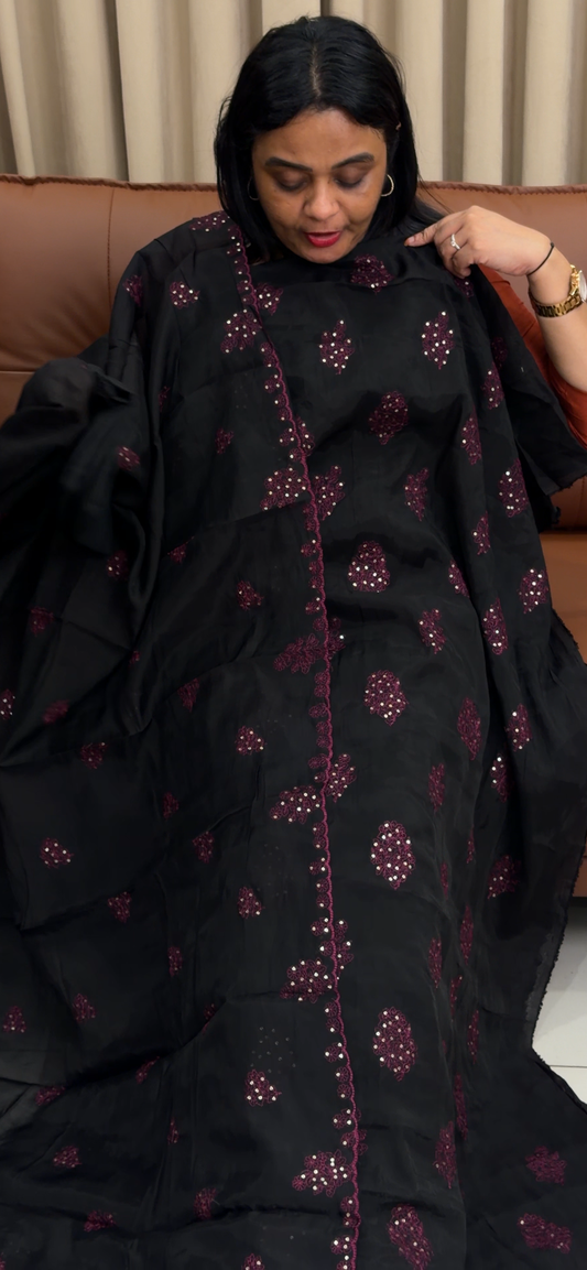 MALAI CHANDERI UNSTITCHED SALWAR SUITS - IHA 34328