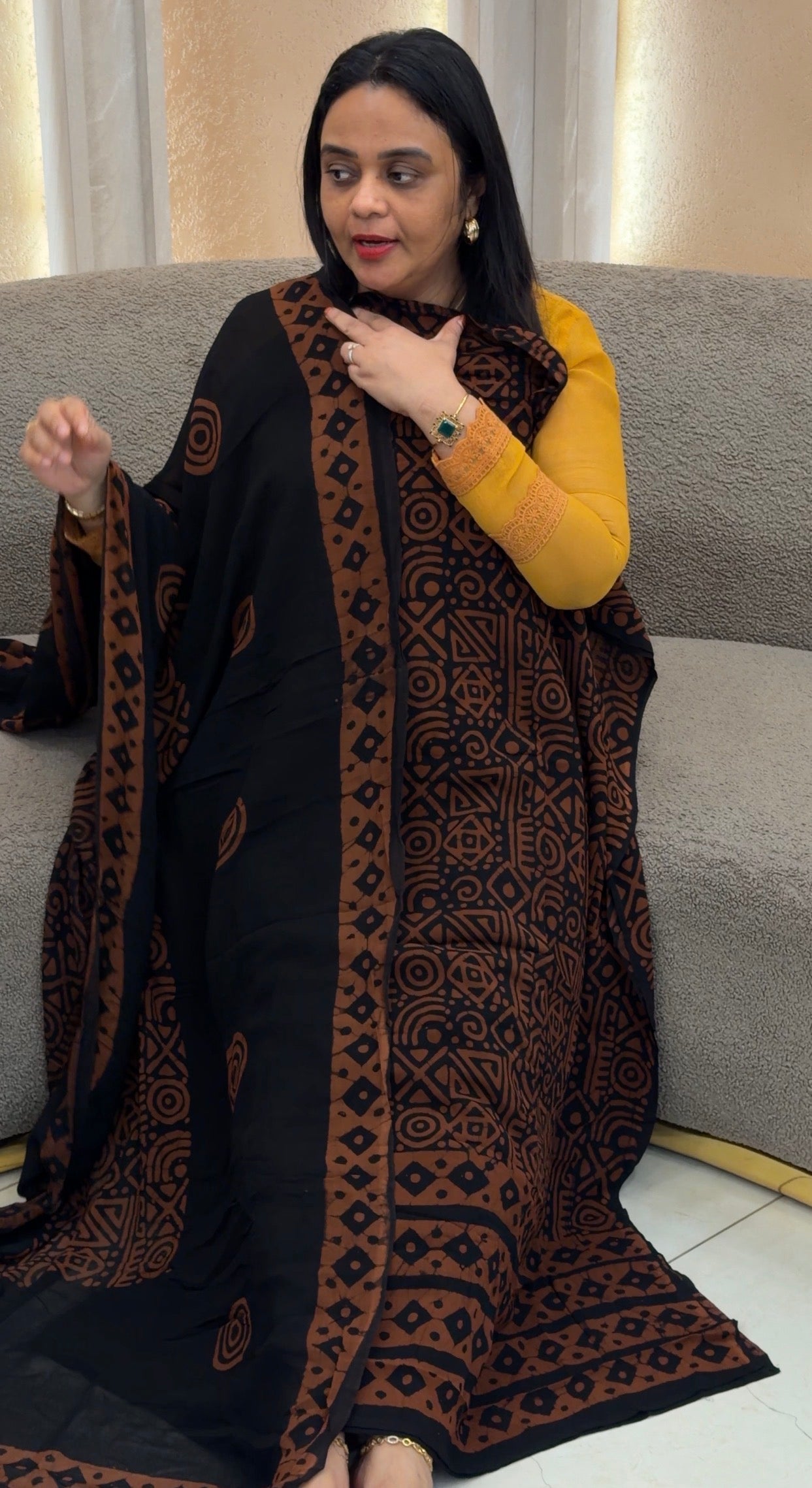 BATIK PRINTED UNSTITCHED SALWAL SUITS -IHA 33472