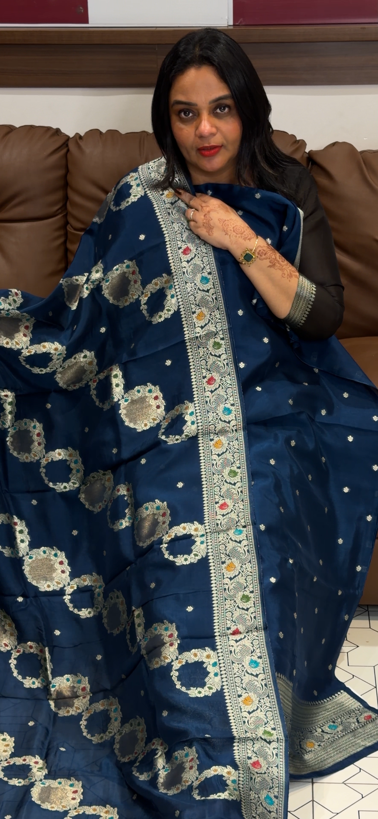 SILK BANARASI UNSTITCHED SALWAR SUITS -  IHA 33103