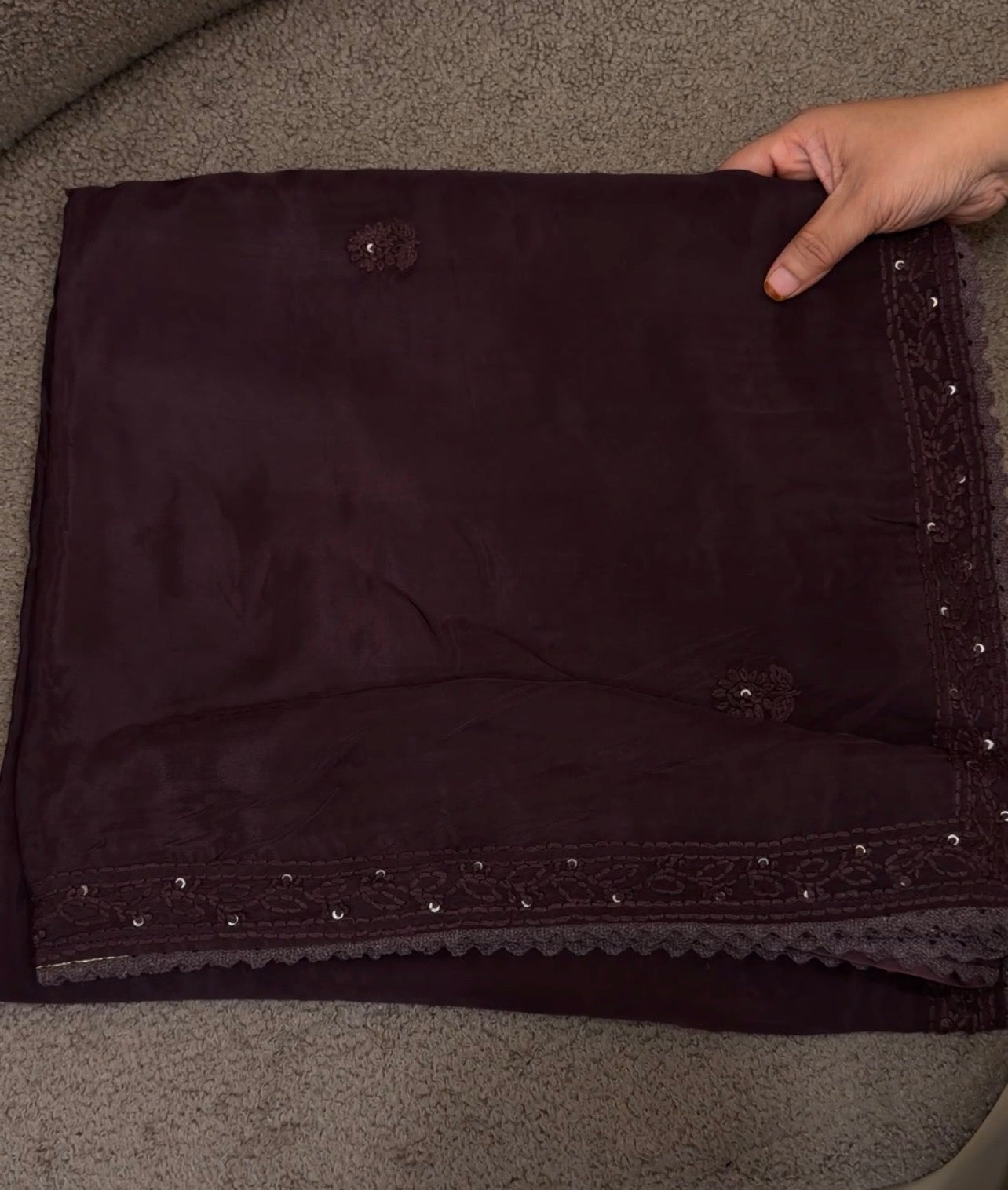 LUCKNOWI CHIKANKARI SAREES - IHA 33000