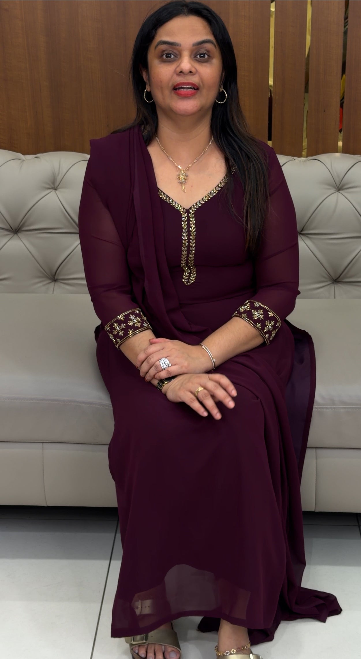 FORWARD HAND WORKED UNSTITCHED SALWAR - IHA 33265