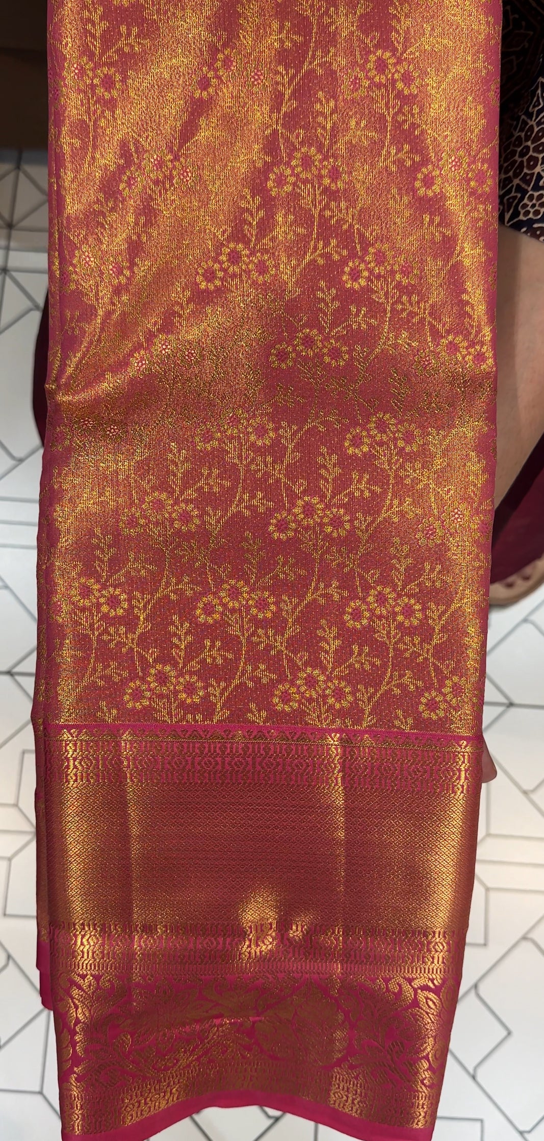 SEMI TISSUE KANCHIPURAM SILK SAREES - IHA 27831