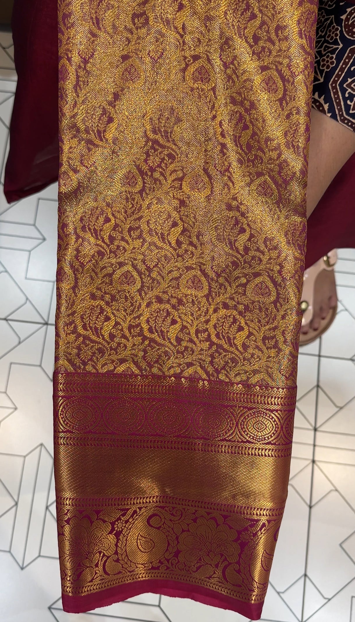 SEMI TISSUE KANCHIPURAM SAREES - IHA 27858
