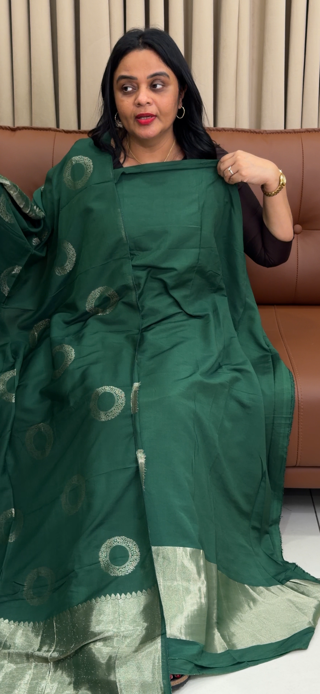 SEMI BANARAIS UNSTITCHED SALWAR SUITS - IHA 34409