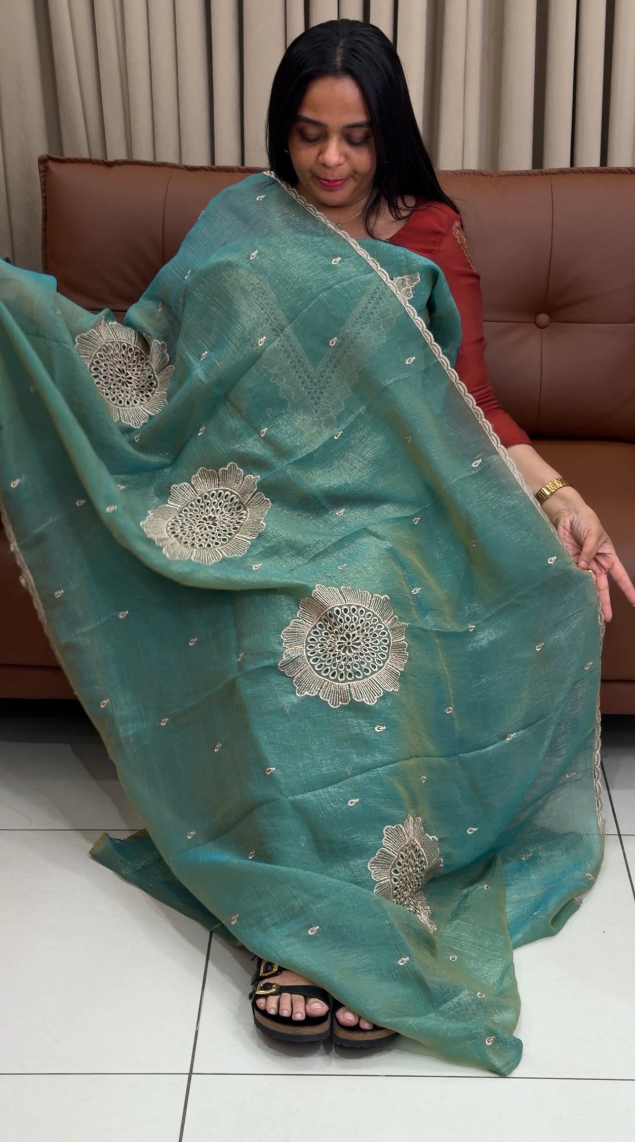 SEMI RAW SILK UNSTITCHED SALWAR SUITS - IHA 34704