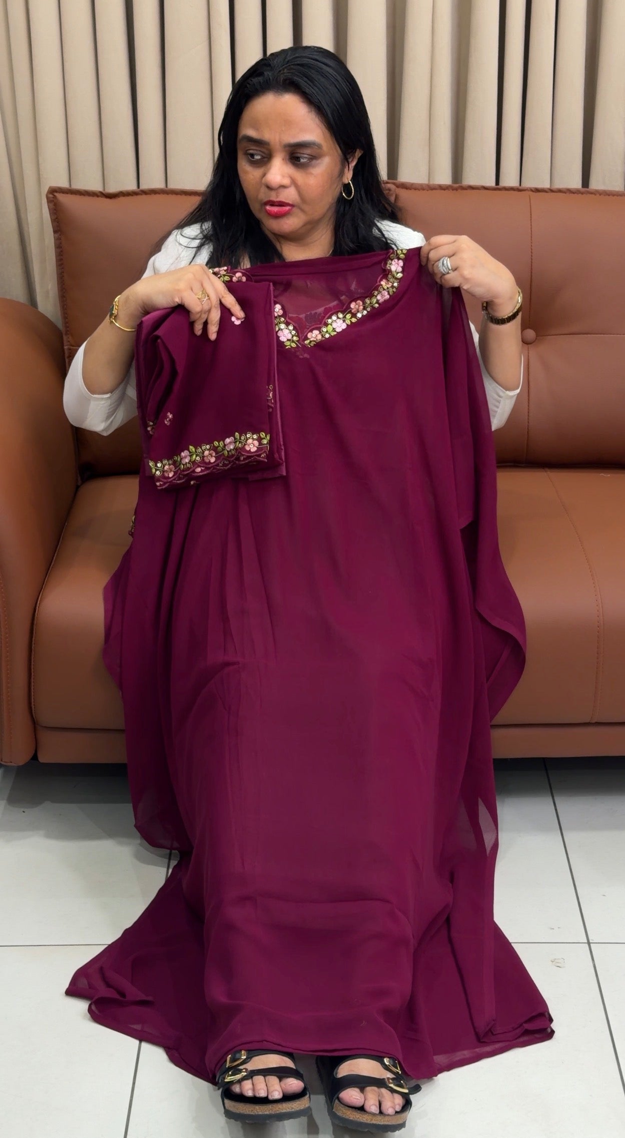 FAUX GEORGETTE UNSTITCHED SALWAR SUITS - IHA 34884