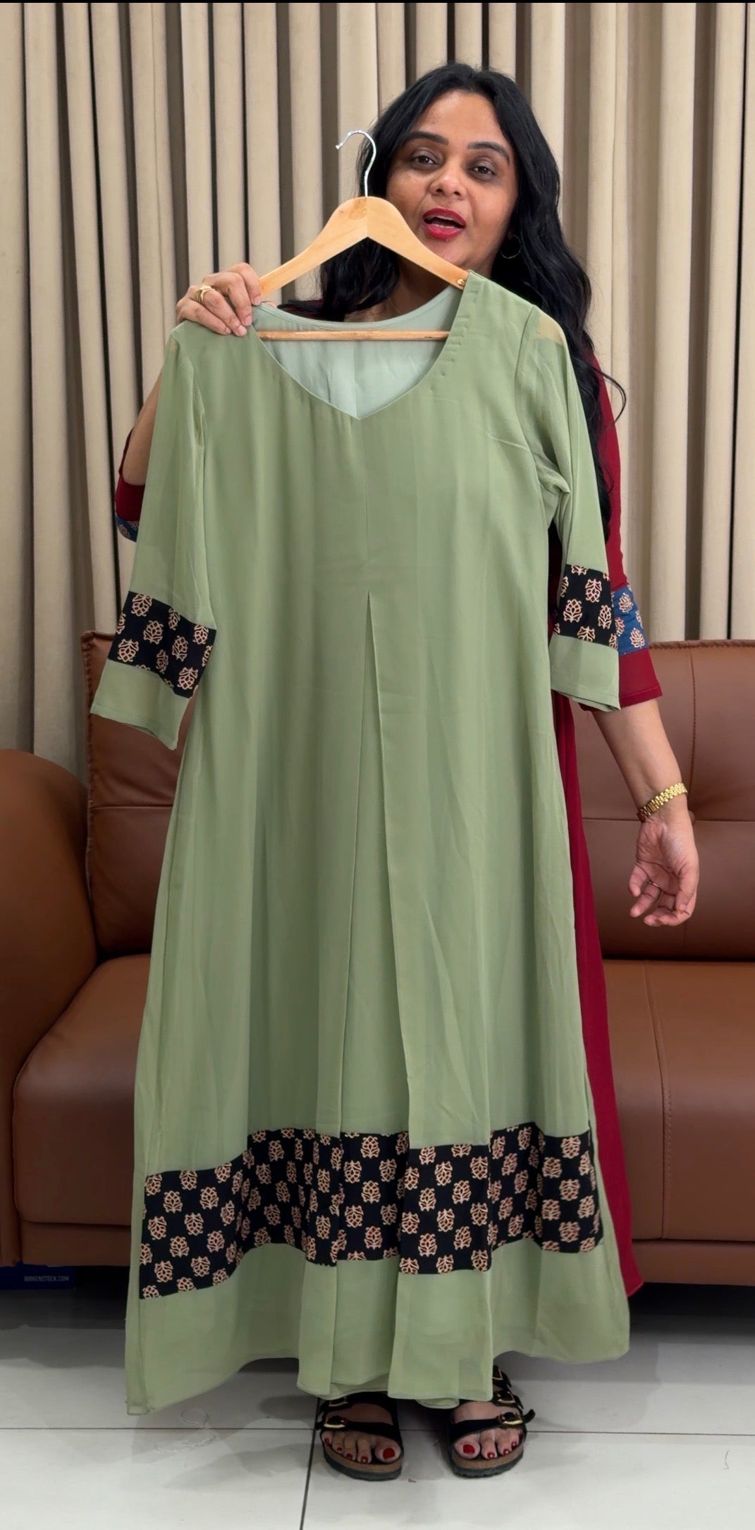 IHA'S IN-HOUSE GEORGETTE ALINE TOPS - IHA 34433