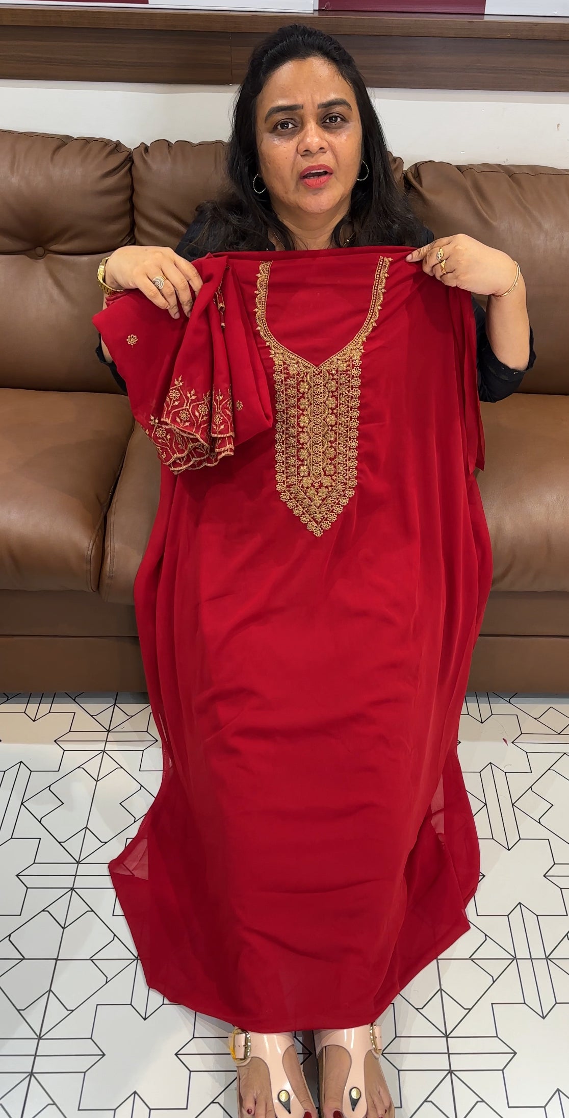 FAUX GEORGETTE UNSTITCHED SALWAR SUITS - IHA 27917