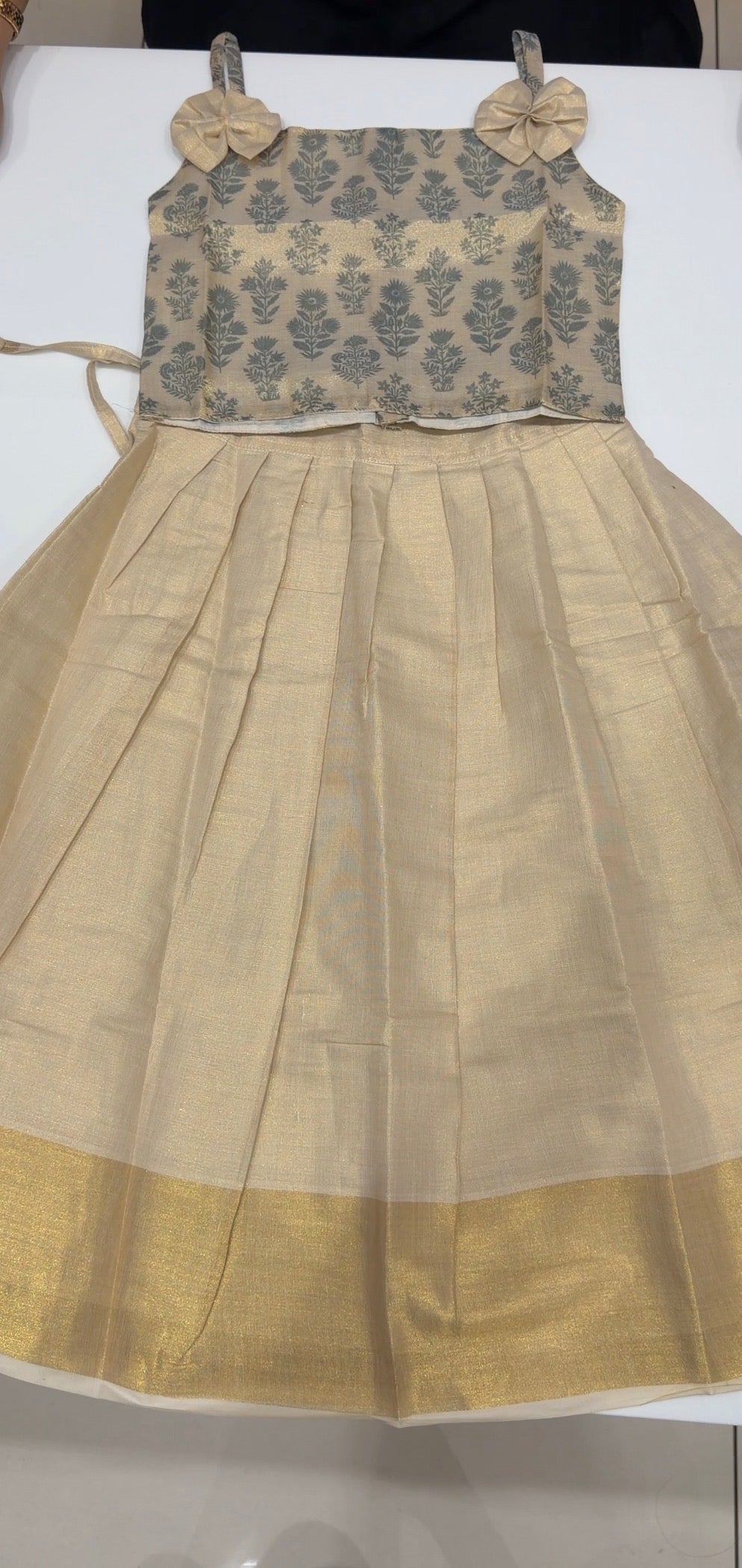 TISSUE KIDS CROP TOP AND SKIRT - IHA 33886