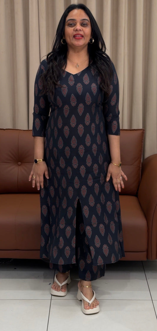 IHA,S IN-HOUSE PRINTED MODAL CHANDERI CO-ORDS SETS - IHA 33448