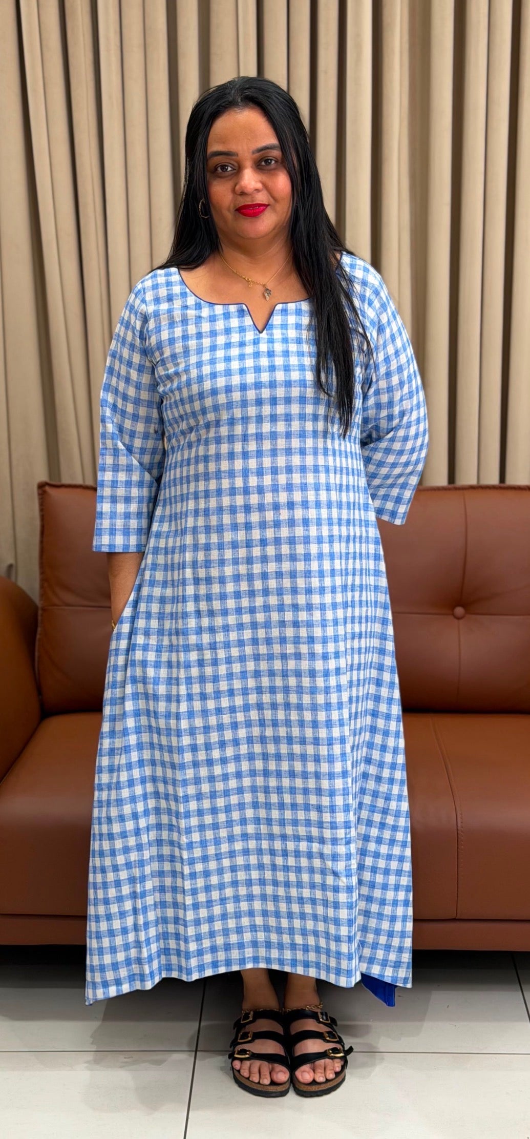 IHA'S IN-HOUSE HANDLOOM COTTON TUNIC TOPS - IHA 34666