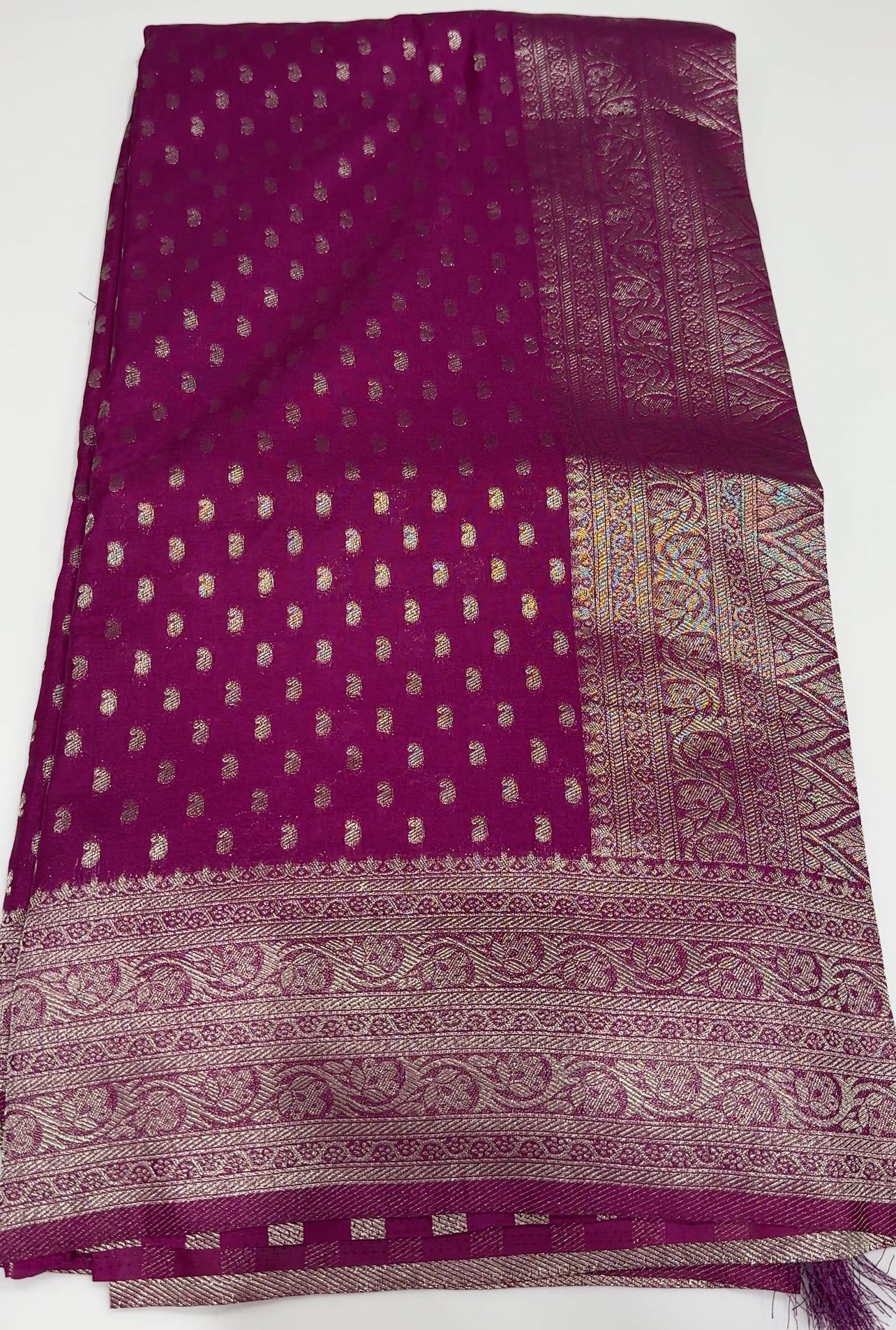 SEMI BANARASI SAREES - IHA 27348